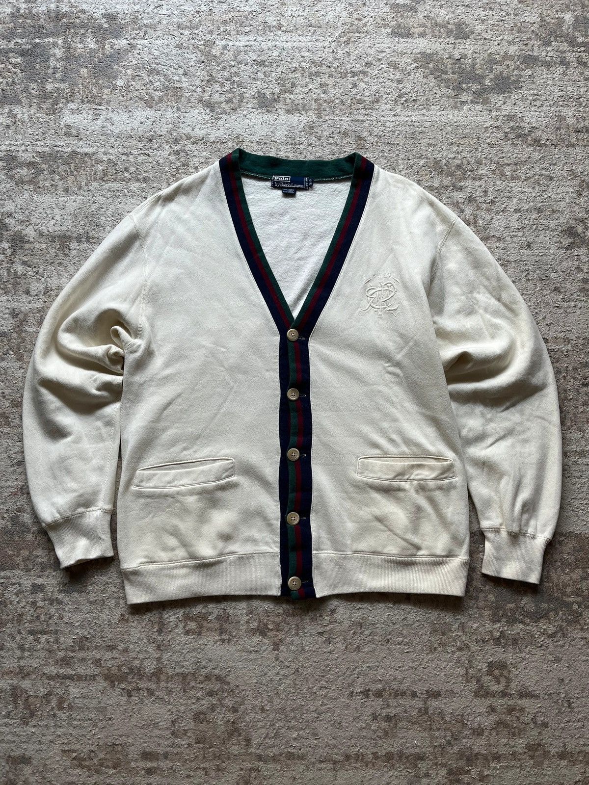 Polo Ralph Lauren OG Ralph Lauren Scribble Vintage 90s Cardigan 