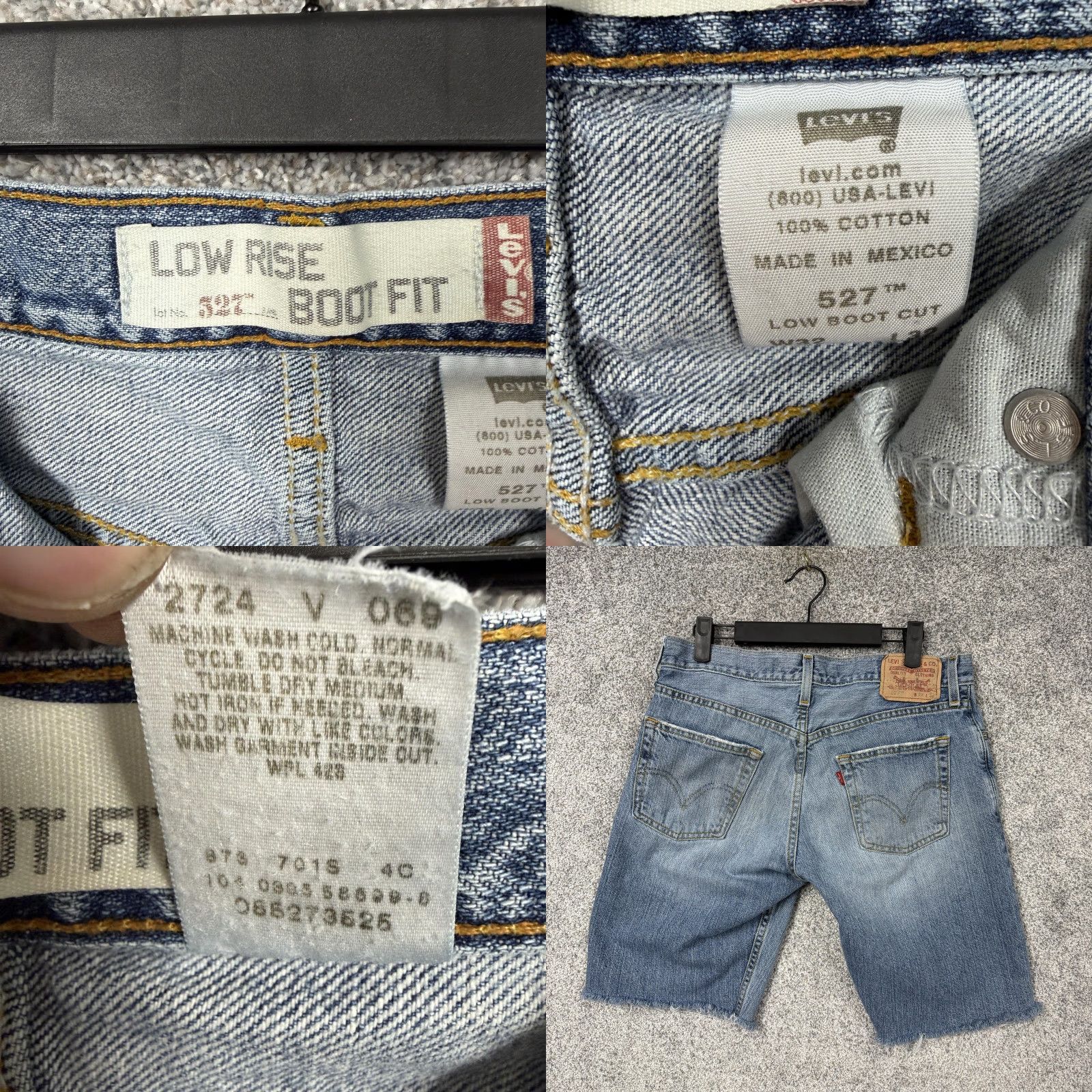 Levi's Levi's Bermuda Shorts - Denim 32x10 Medium Blue Distressed Grunge Hipster Retro 5-Pocket Zip Fly Men Casual Vintage No Size US 32 / EU 48 - 8 Thumbnail