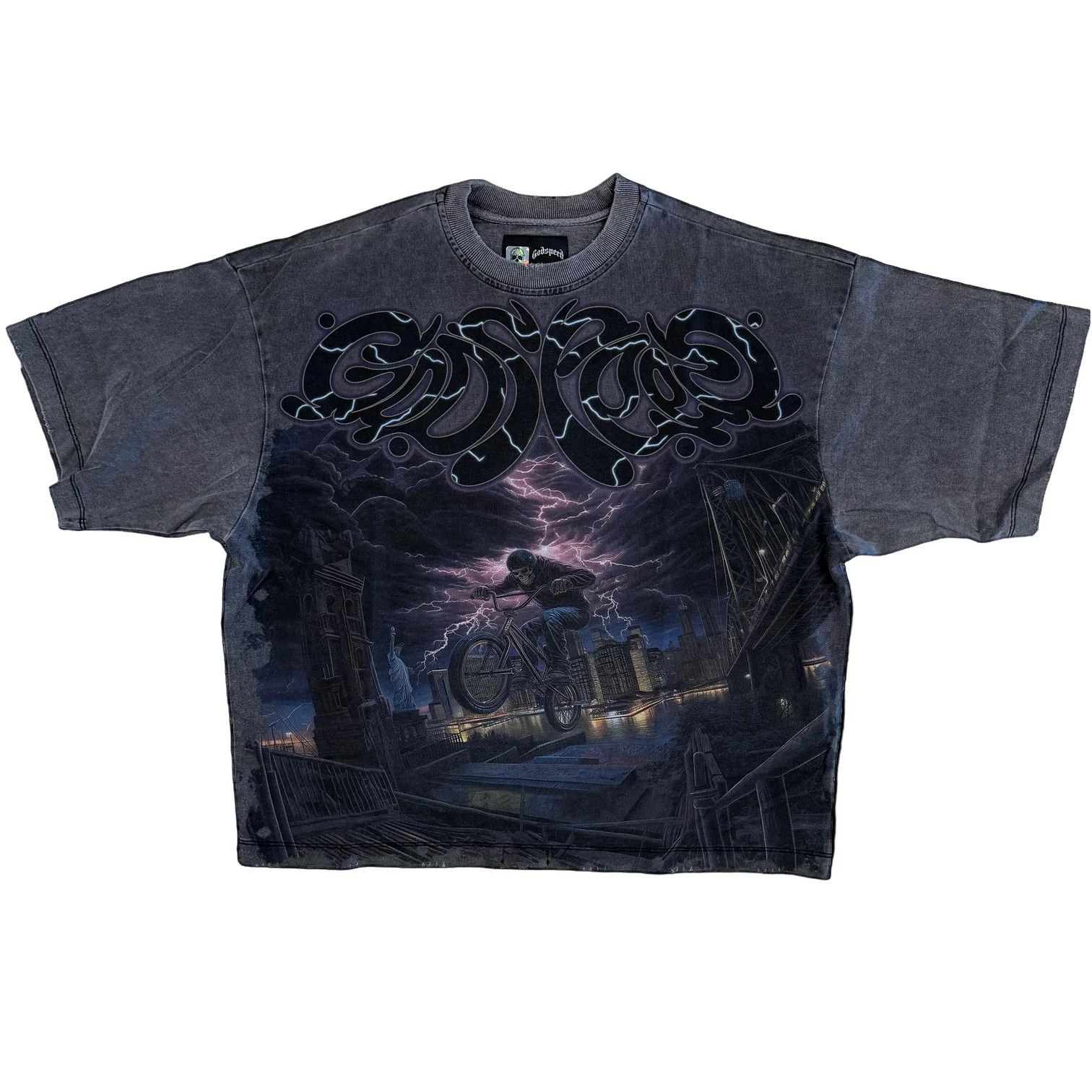Godspeed Godspeed B.M.X T-Shirt “Grey Wash” Size US XS / EU 42 / 0 - 1 Thumbnail