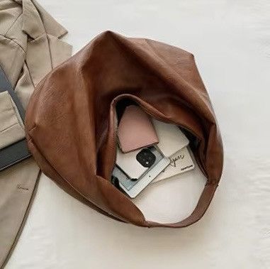 Leather Big Soft Pu Leather Hobo/Shoulder Bag Size ONE SIZE - 5 Thumbnail