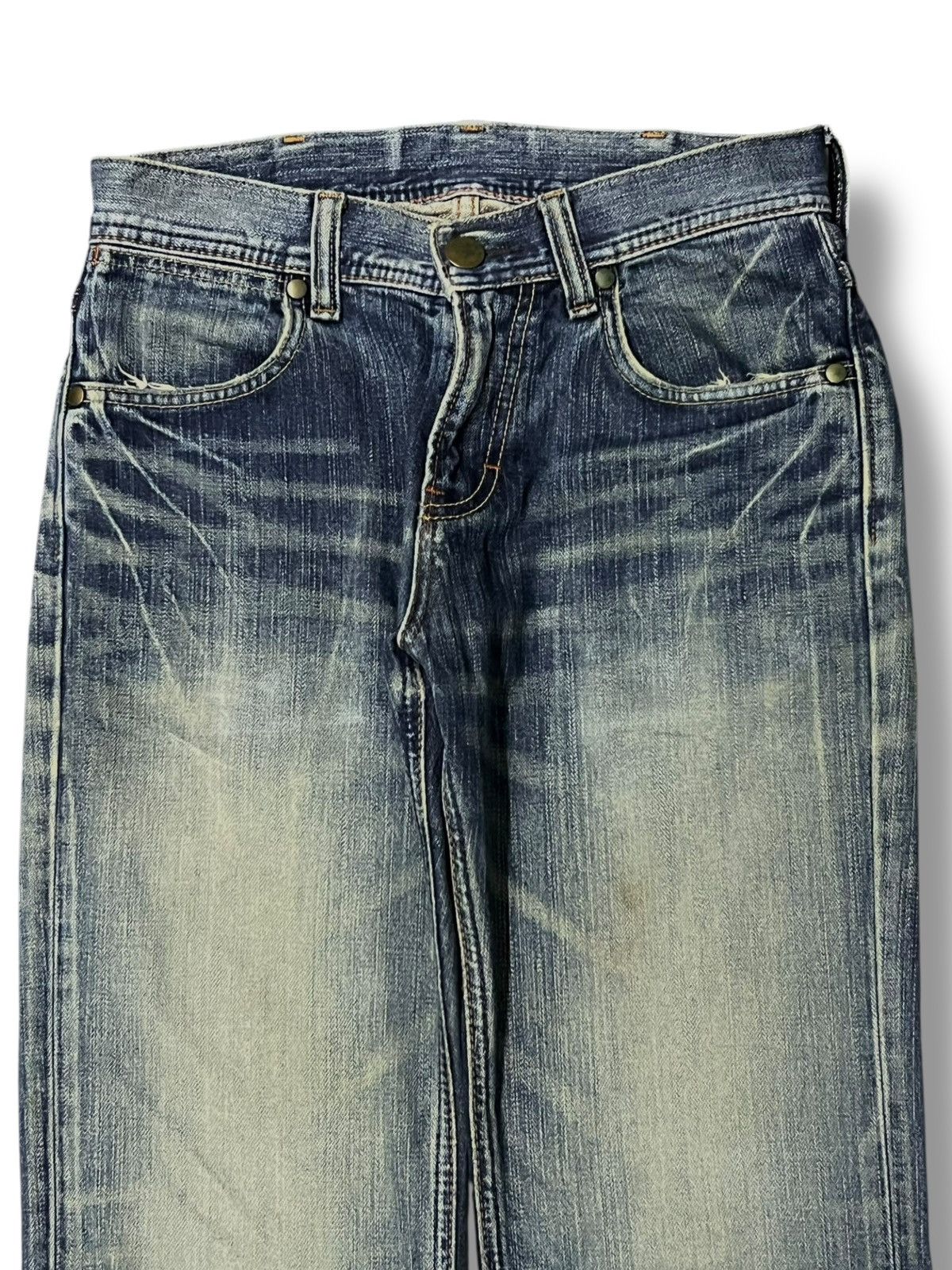 Wrangler Vintage Y2K Wrangler - Faded Mud Wash, Distressed Denim Size US 29 - 4 Thumbnail