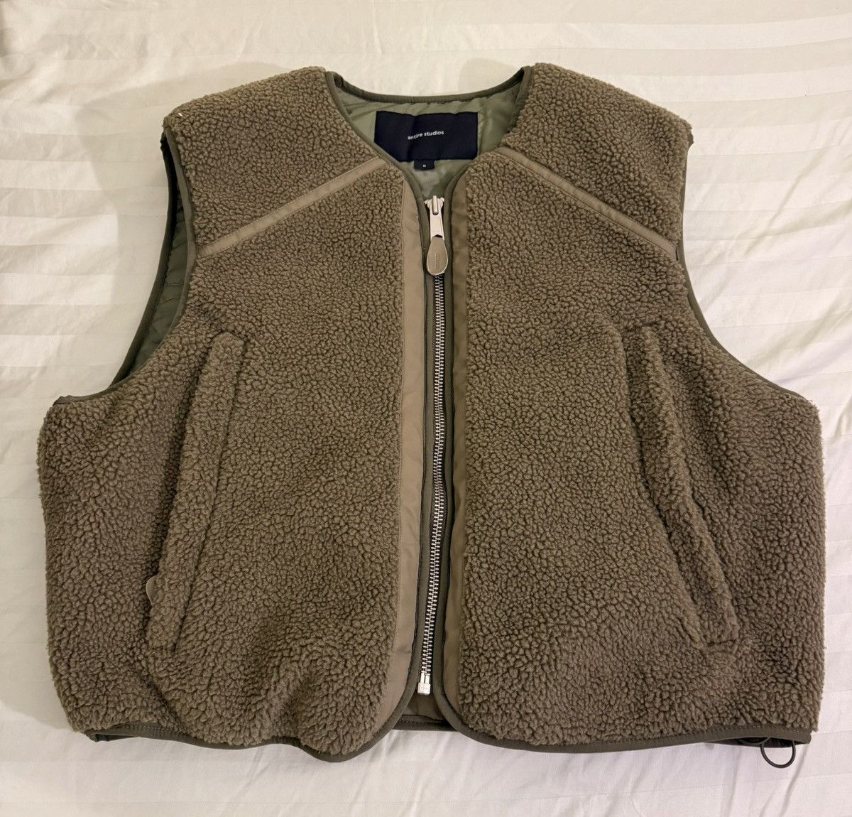 Entire Studios Entire Studios Sherpa Fleece Vest Olive Green M Size US M / EU 48-50 / 2 - 1 Thumbnail
