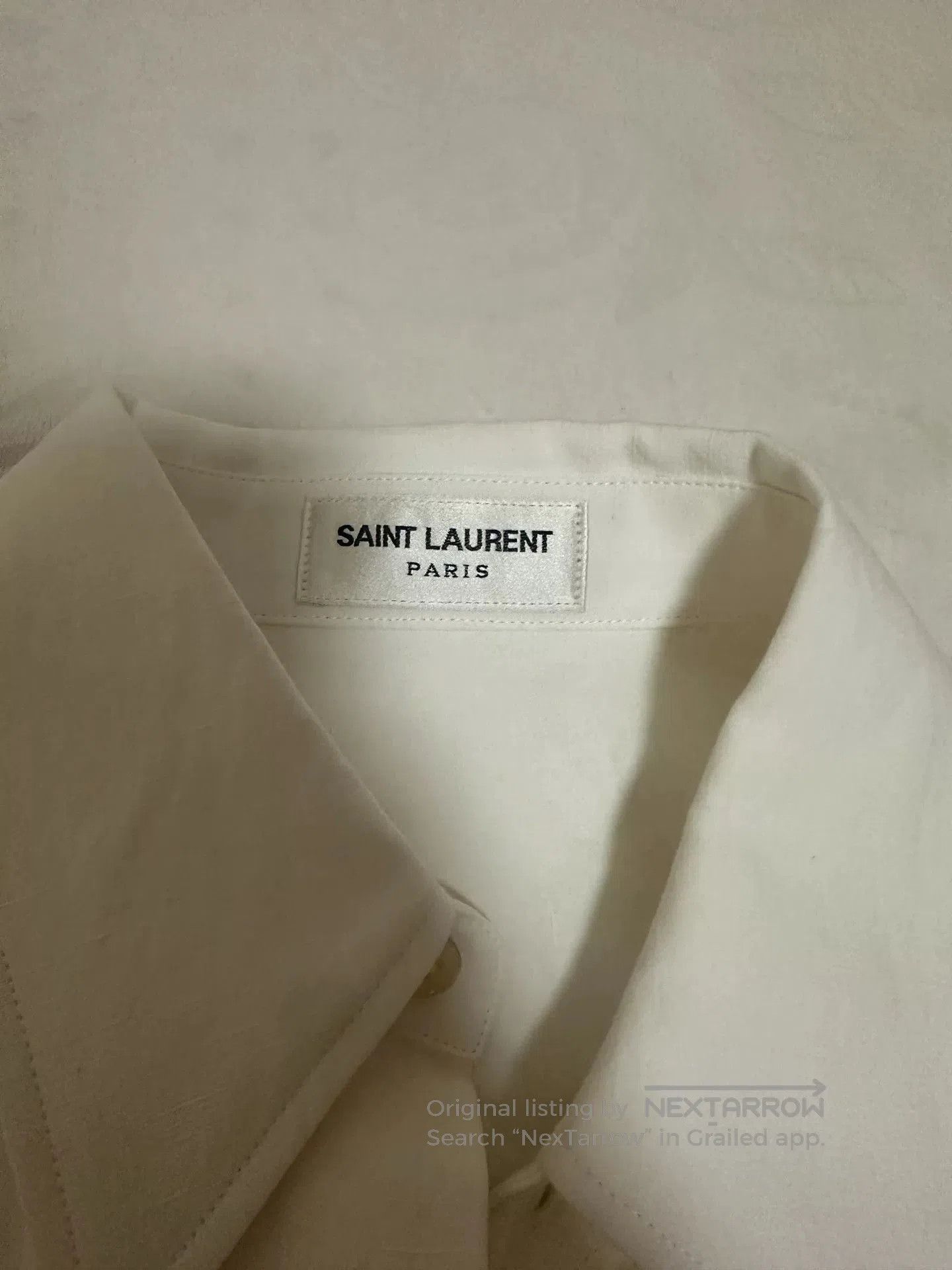 Saint Laurent Paris Saint Laurent White Cotton. Size S / US 4 / IT 40 - 3 Thumbnail