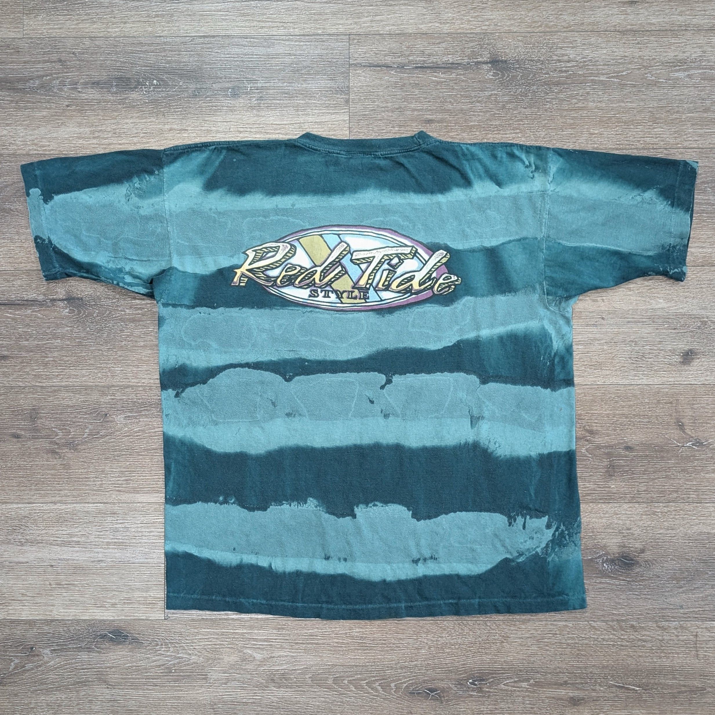 Vintage Vintage tie-dye Red Tide Style 90s surf t-shirt - SIZE XL Size US XL / EU 56 / 4 - 6 Thumbnail
