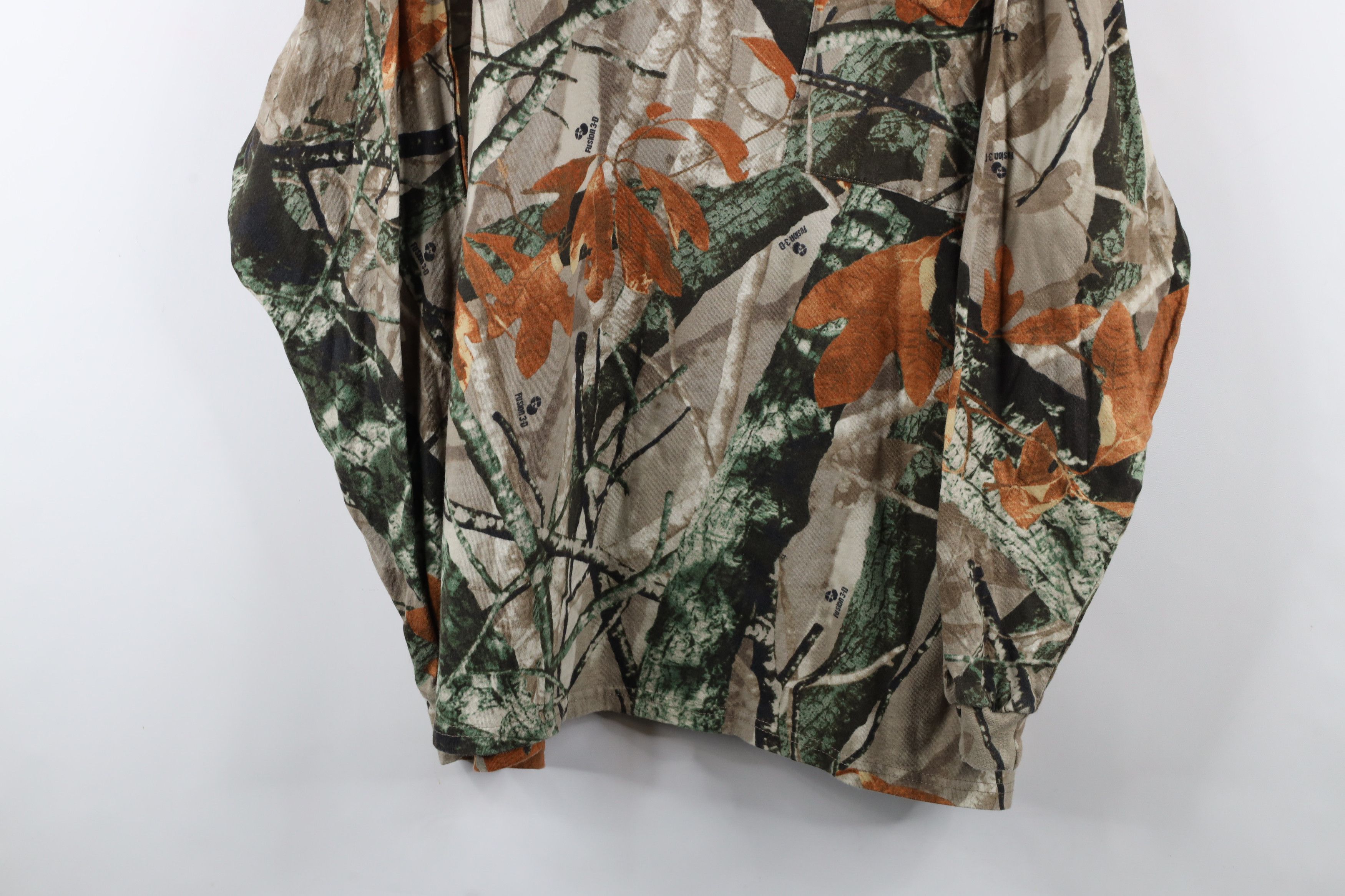Vintage Vintage Streetwear Camouflage Long Sleeve Pocket T-Shirt Size US XXL / EU 58 / 5 - 3 Thumbnail