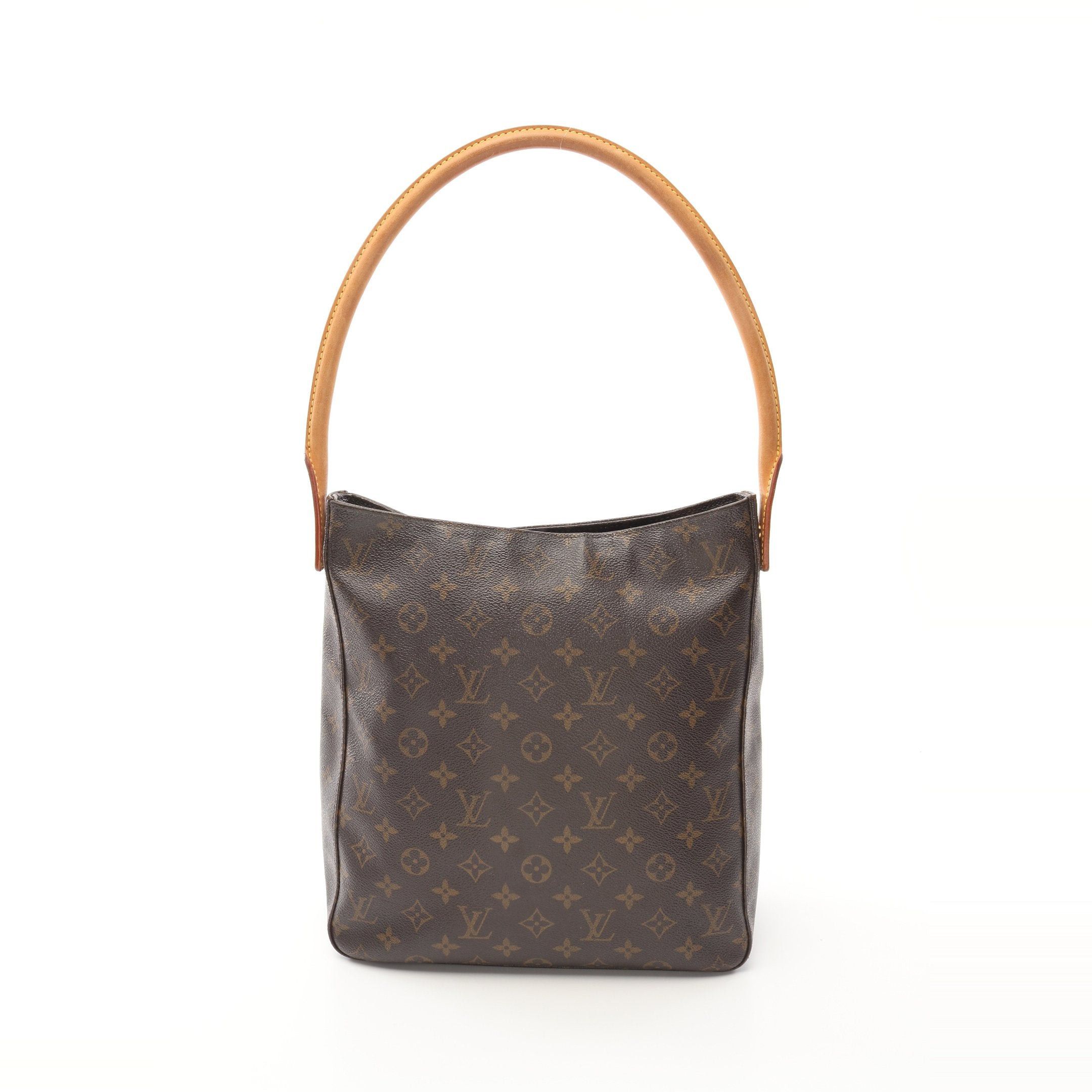 Louis Vuitton Looping Gm Monogram Shoulder Bag Leather Brown, Women's
