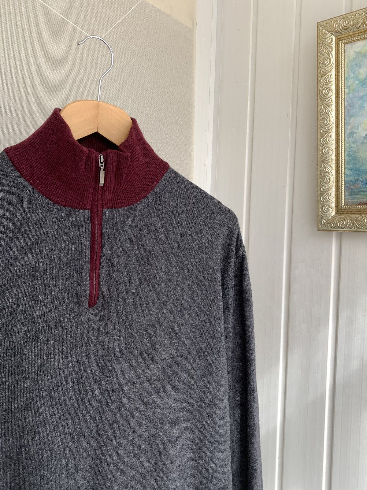 Other Andrea Fenzi 1/4 Zip Wool Sweater Mens Size 52 L Size US L / EU 52-54 / 3 - 3 Thumbnail
