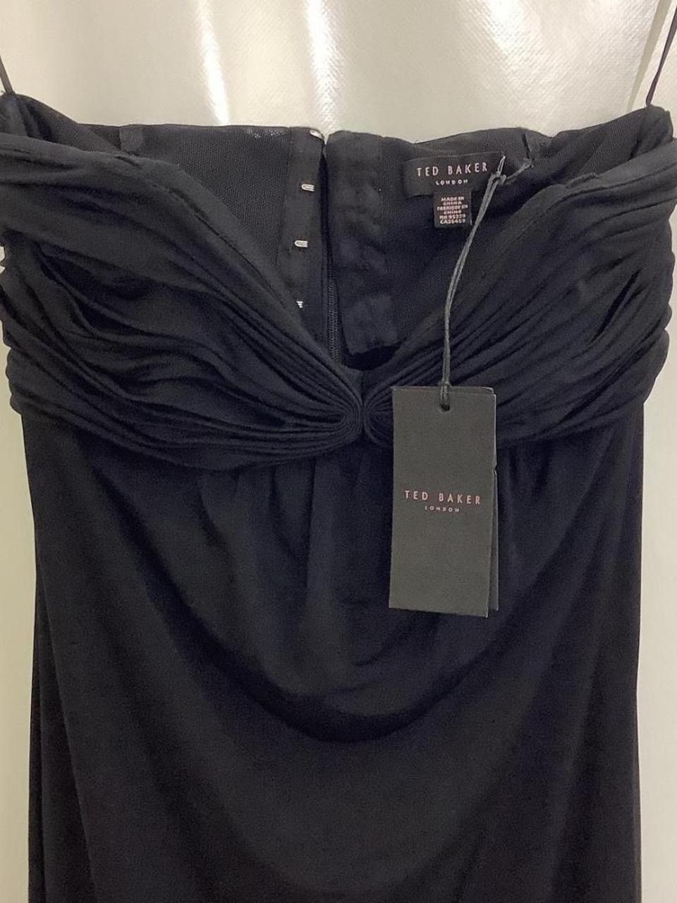 Ted Baker Ted Baker Black Maxi Dress with Bust Pleating Size XS / US 0-2 / IT 36-38 - 3 Thumbnail