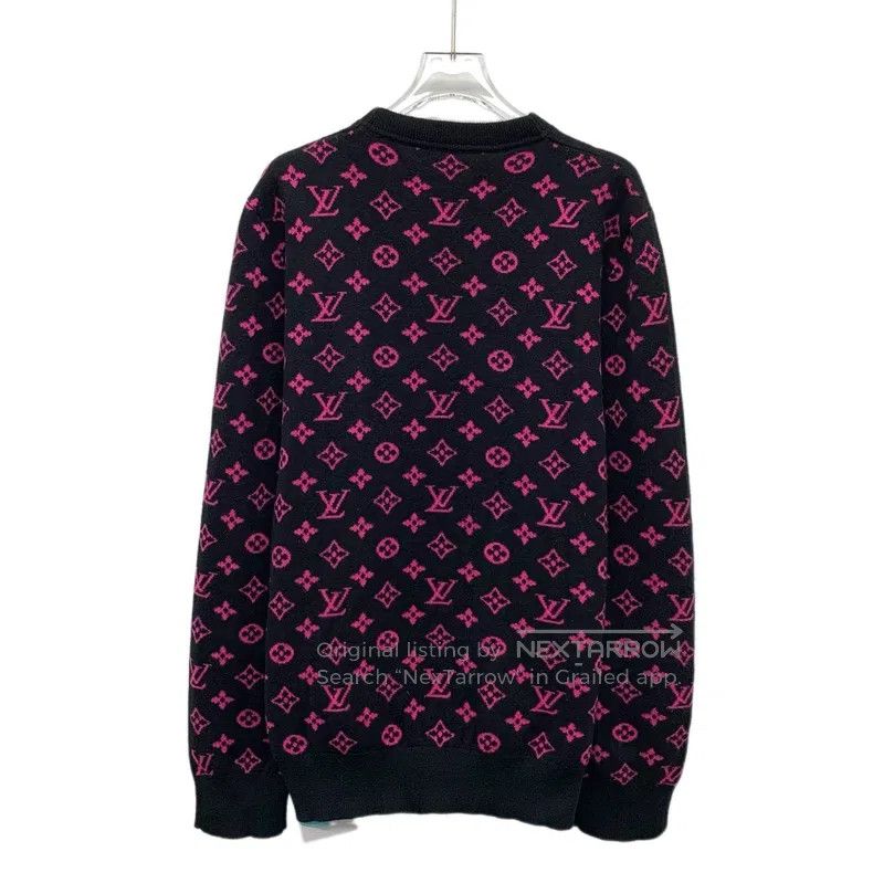 Louis Vuitton Louis Vuitton Color-block back logo and full-print cashmer Size US L / EU 52-54 / 3 - 2 Thumbnail