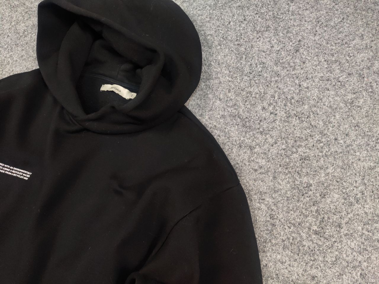 Pangaia Pangaia Design Organic Oversize Unisex Black Logo Hoodie Size US XS / EU 42 / 0 - 4 Thumbnail