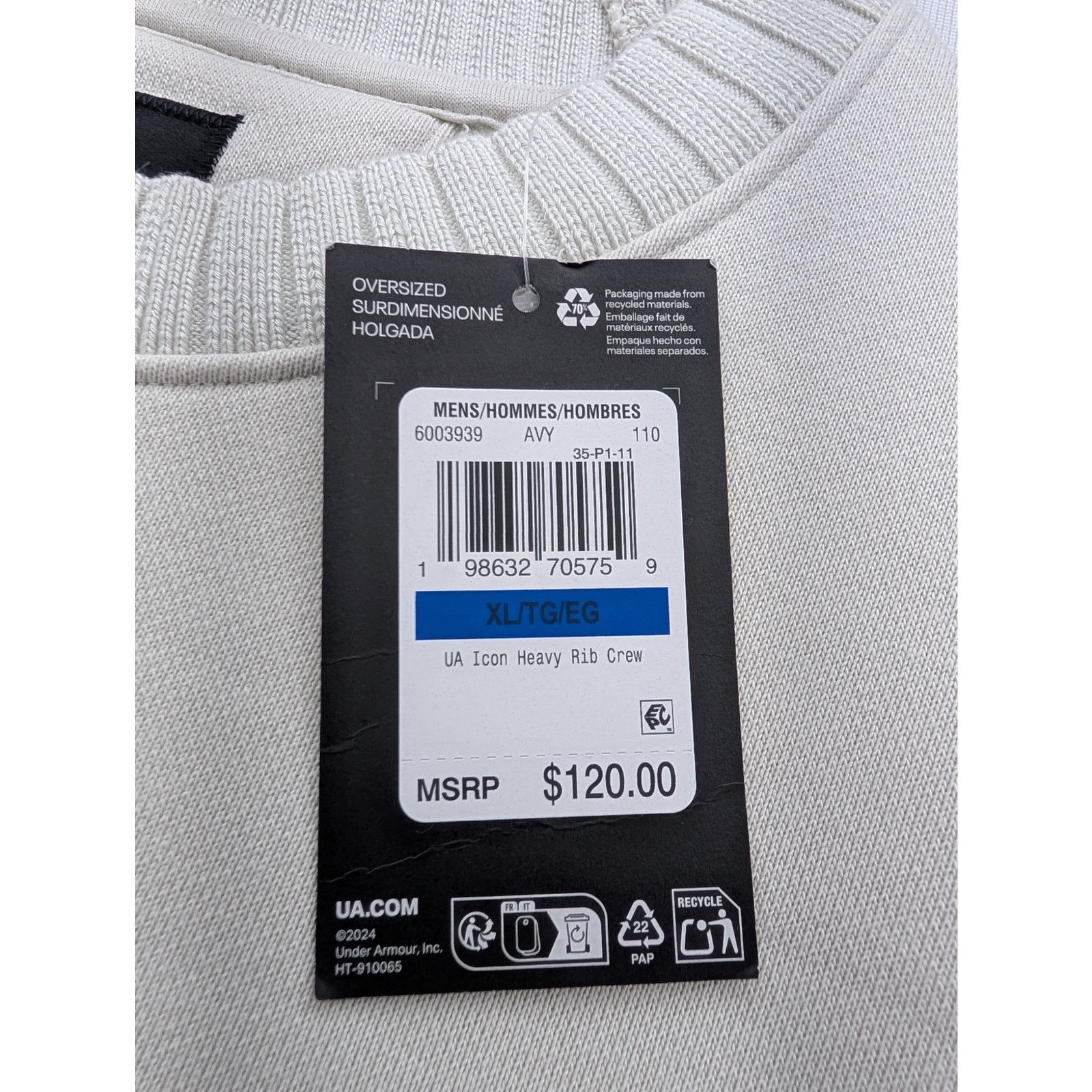 Under Armour NWT Under Armour UA Icon Heavyweight Rib Men's Crew Size US XL / EU 56 / 4 - 5 Thumbnail