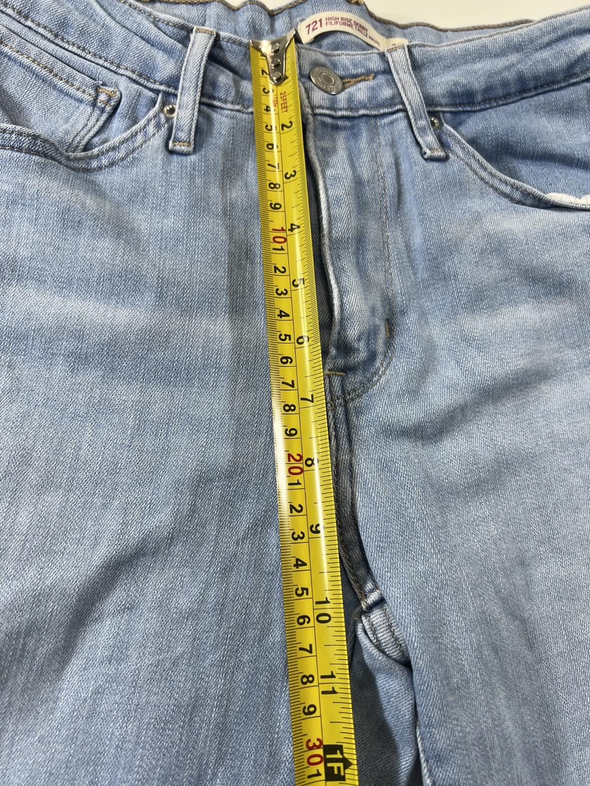 Levi's Levi's 721 Light Blue Denim Cutoff Shorts 27 Size 27" / US 4 / IT 40 - 6 Thumbnail