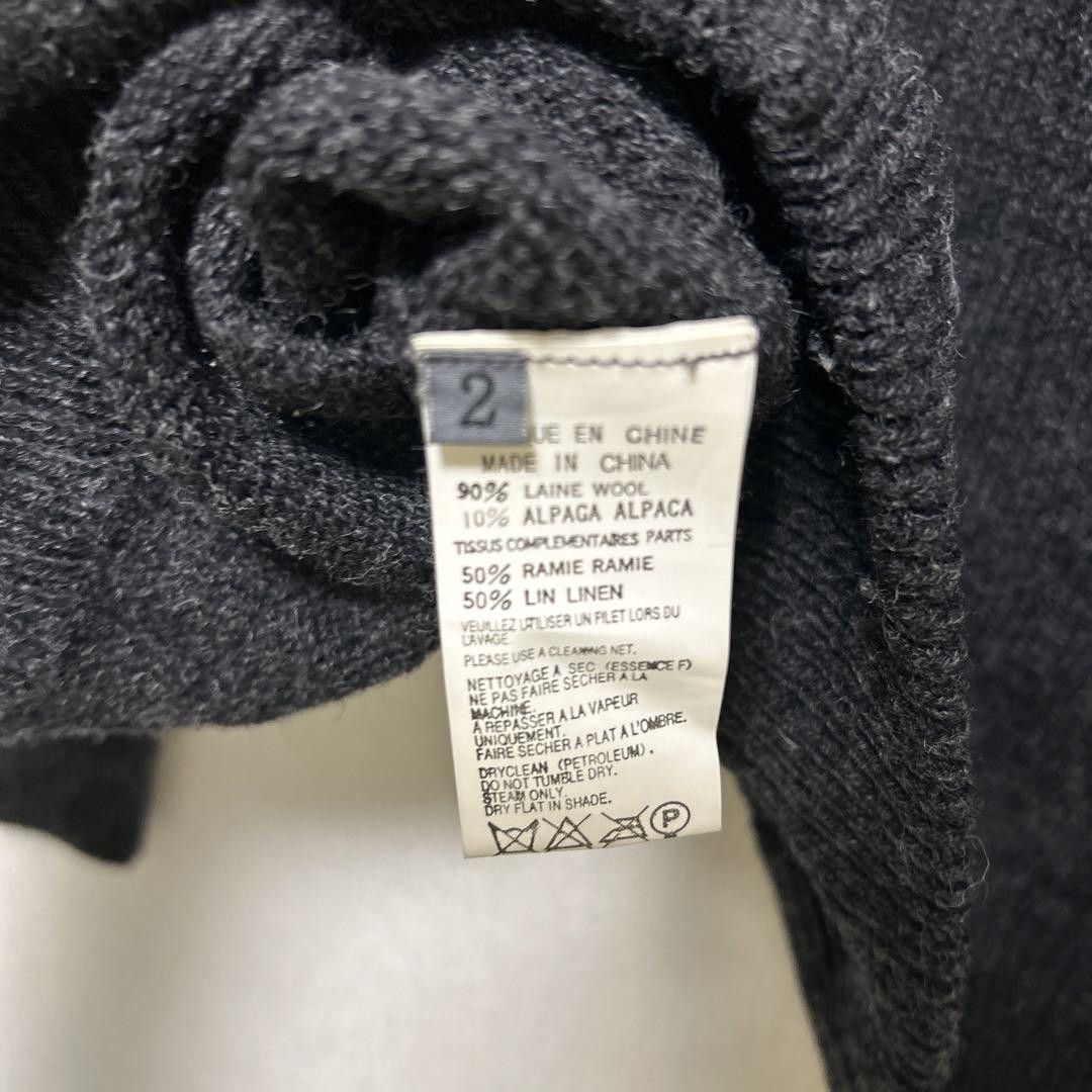 Yohji Yamamoto Contrast Seam Wool Raglan Knit Cardigan Size US M / EU 48-50 / 2 - 5 Thumbnail
