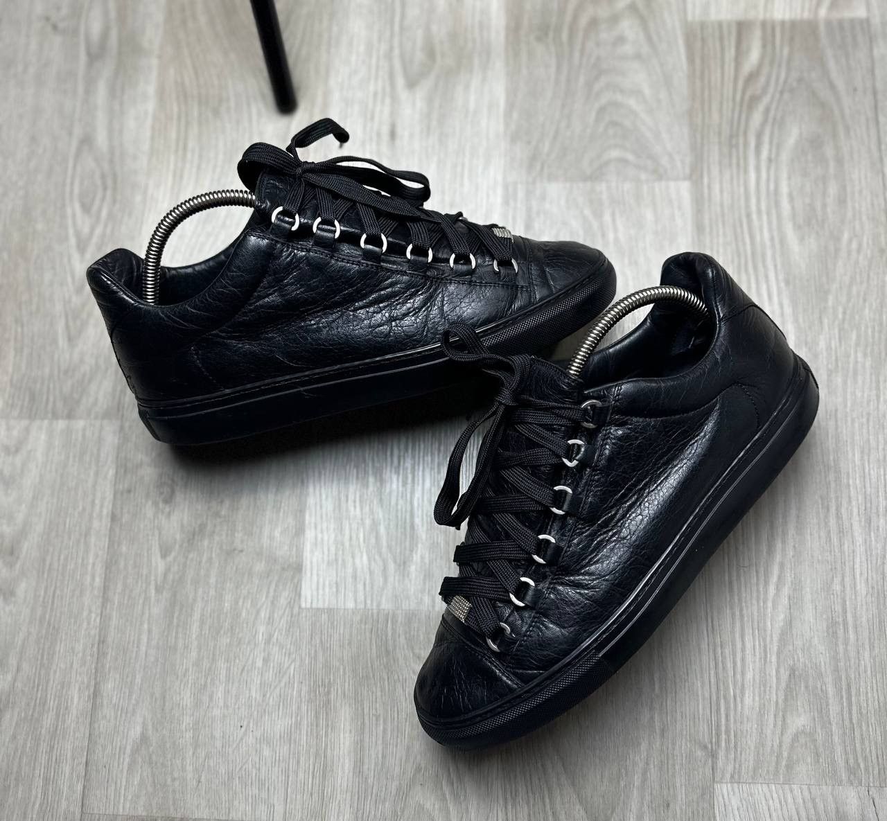 Balenciaga Italian Designers Luxury Balenciaga Arena Black Leather Trainers Grailed