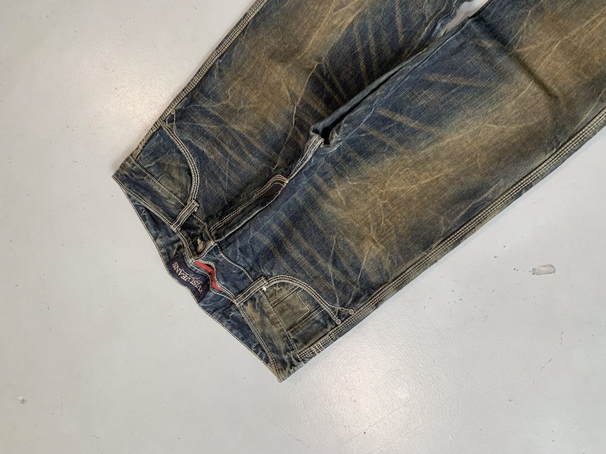 Vintage Vintage Evisu inspired Japanese SpellOut buckle belt denim Size US 36 / EU 52 - 8 Thumbnail