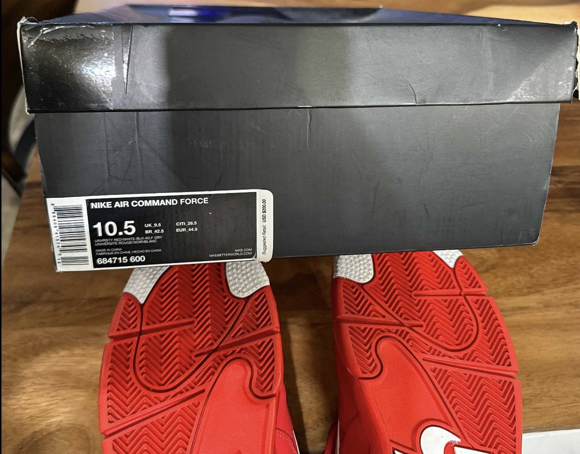 Nike Nike Air Command Force ‘University Red’ Size US 10.5 / EU 43-44 - 3 Thumbnail