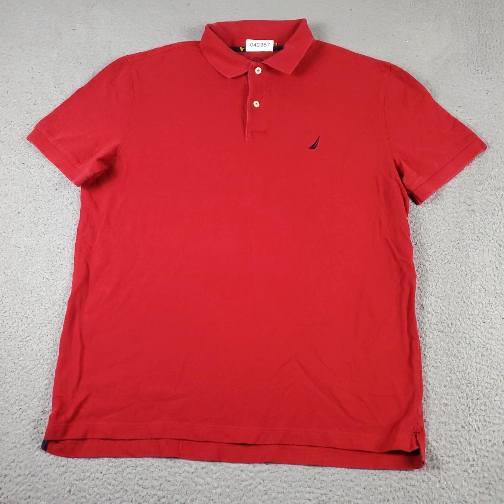 Nautica Nautica Polo Shirt Mens Large Red Golf Casual Short Sleeve Adult Size US L / EU 52-54 / 3 - 3 Thumbnail