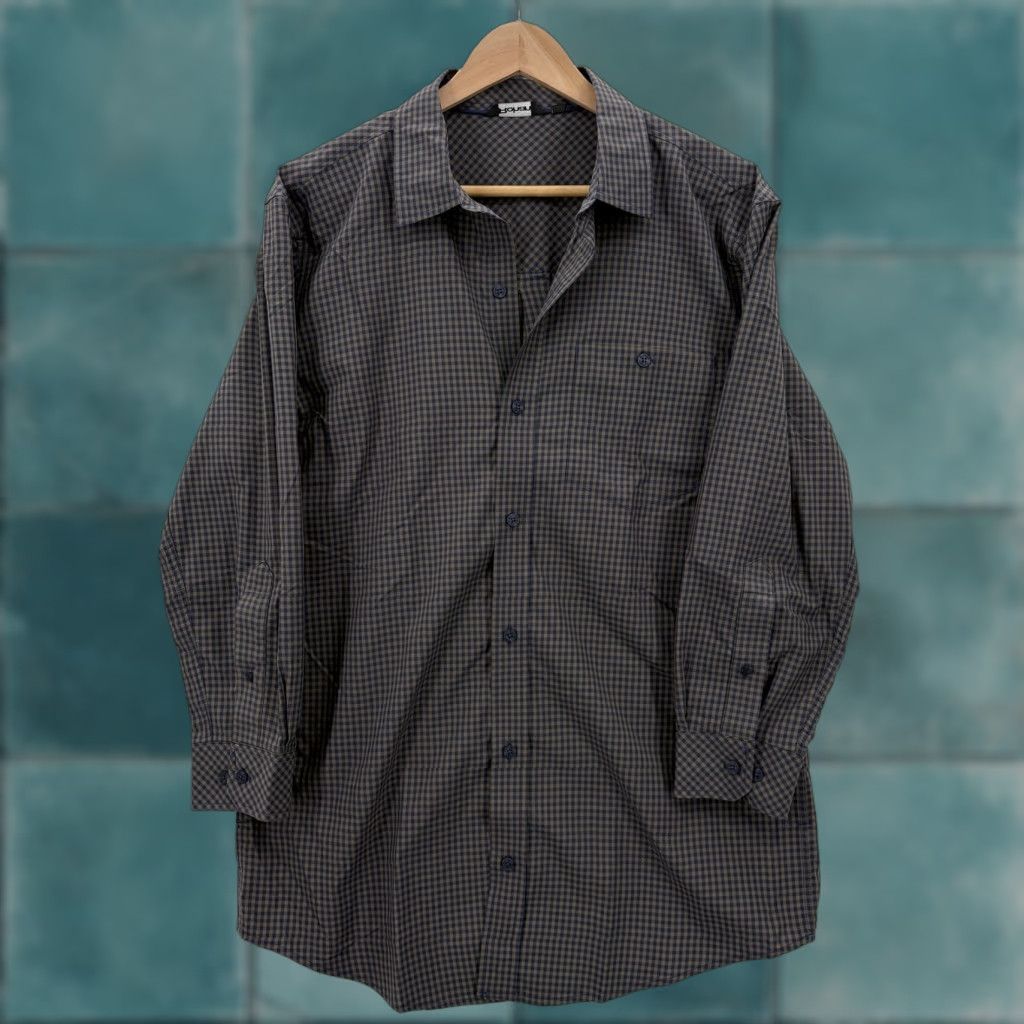 Vintage Rohan Shirt Mens Medium Blue Check UV Protective Long Sleeve Travel Hiking Trail Mens, Button-Up, Check Pattern, UV Protection, Travel, Outdoor, Blue Size US M / EU 48-50 / 2 - 1 Thumbnail