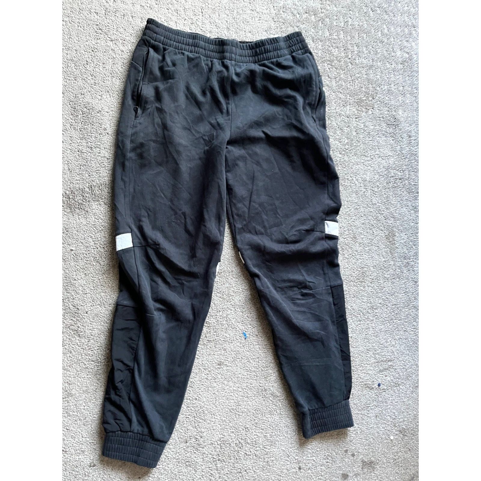 Adidas adidas Joggers Men M Black Reflective Striped Tapered Pants Activewear Casual Sports DZ0399 Size US 31 - 2 Thumbnail
