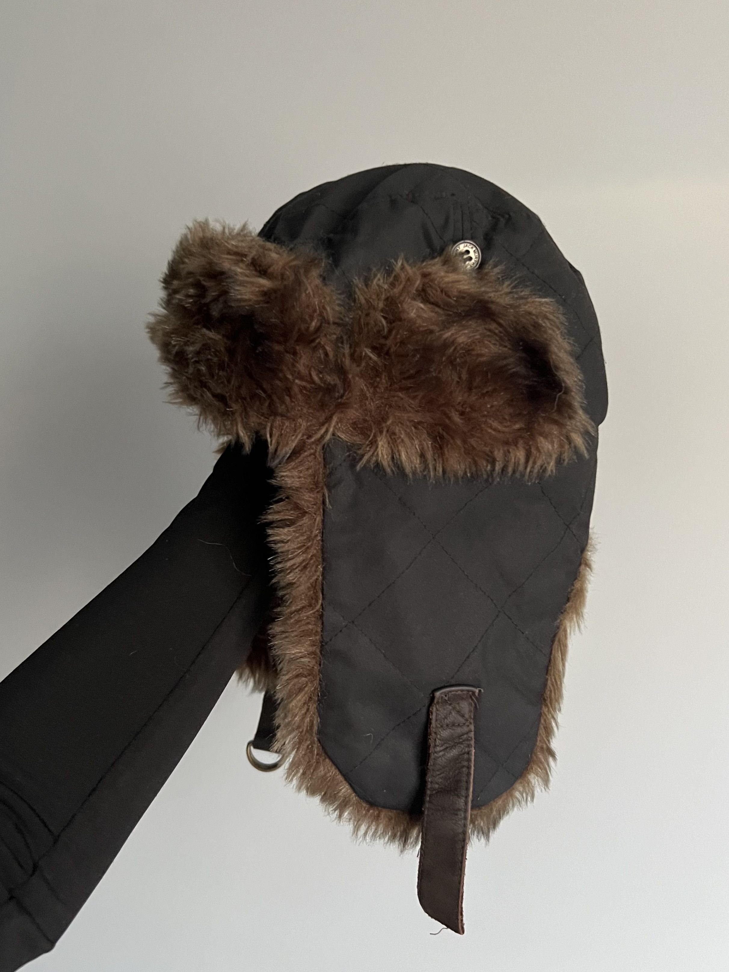 Vintage Vintage Waxed Ushanka Trapper Hat Faux Fur Fuzzy Size ONE SIZE - 2 Thumbnail