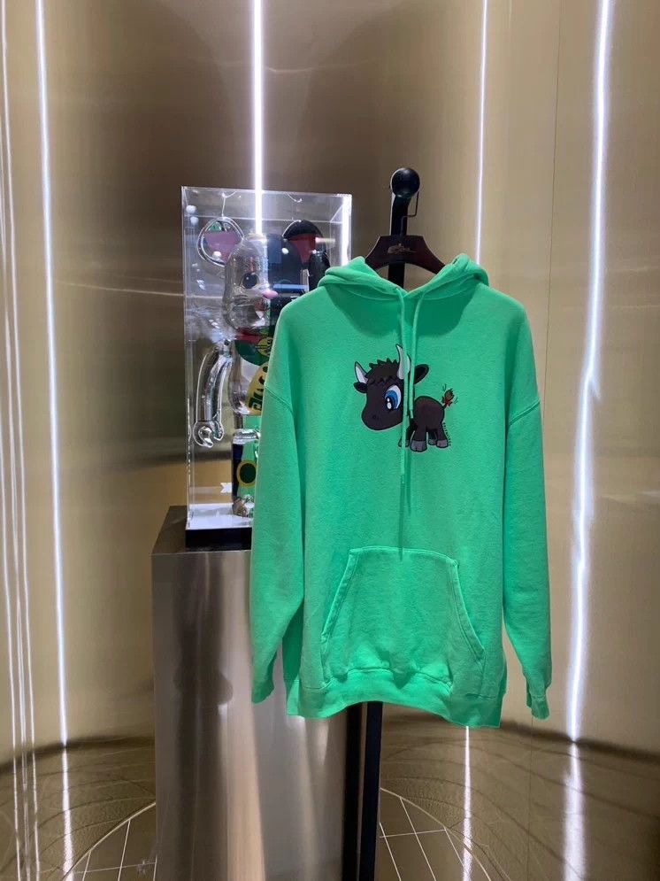 Balenciaga Balenciaga Green Cow Hoodie XS Size US XS / EU 42 / 0 - 1 Thumbnail