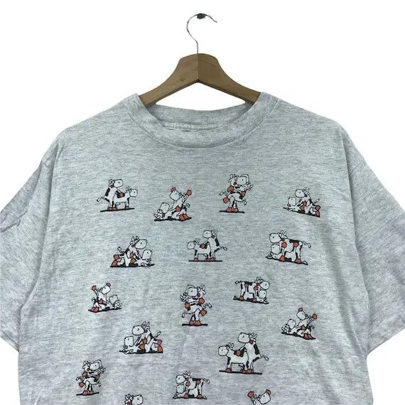 Vintage Vtg COASTAL CONCEPTS Cow Sex Position Cartoon Tee Shirt Size US M / EU 48-50 / 2 - 2 Thumbnail