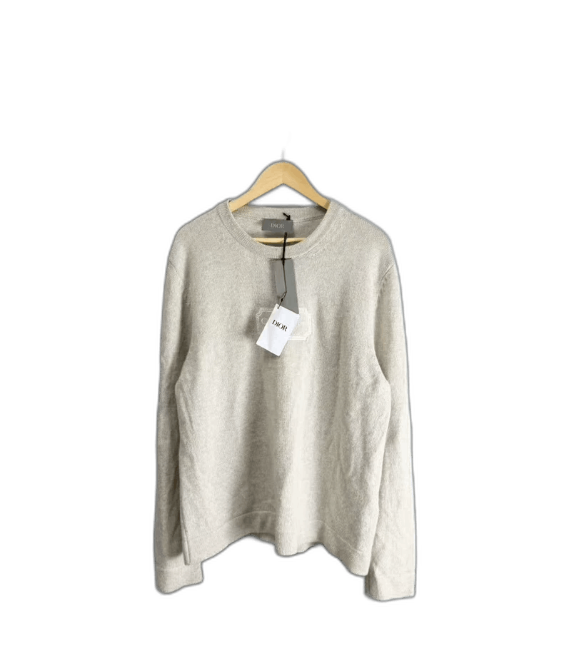 Dior Dior Beige Embroidered Cashmere Sweater XL-yf Size US XL / EU 56 / 4 - 1 Thumbnail