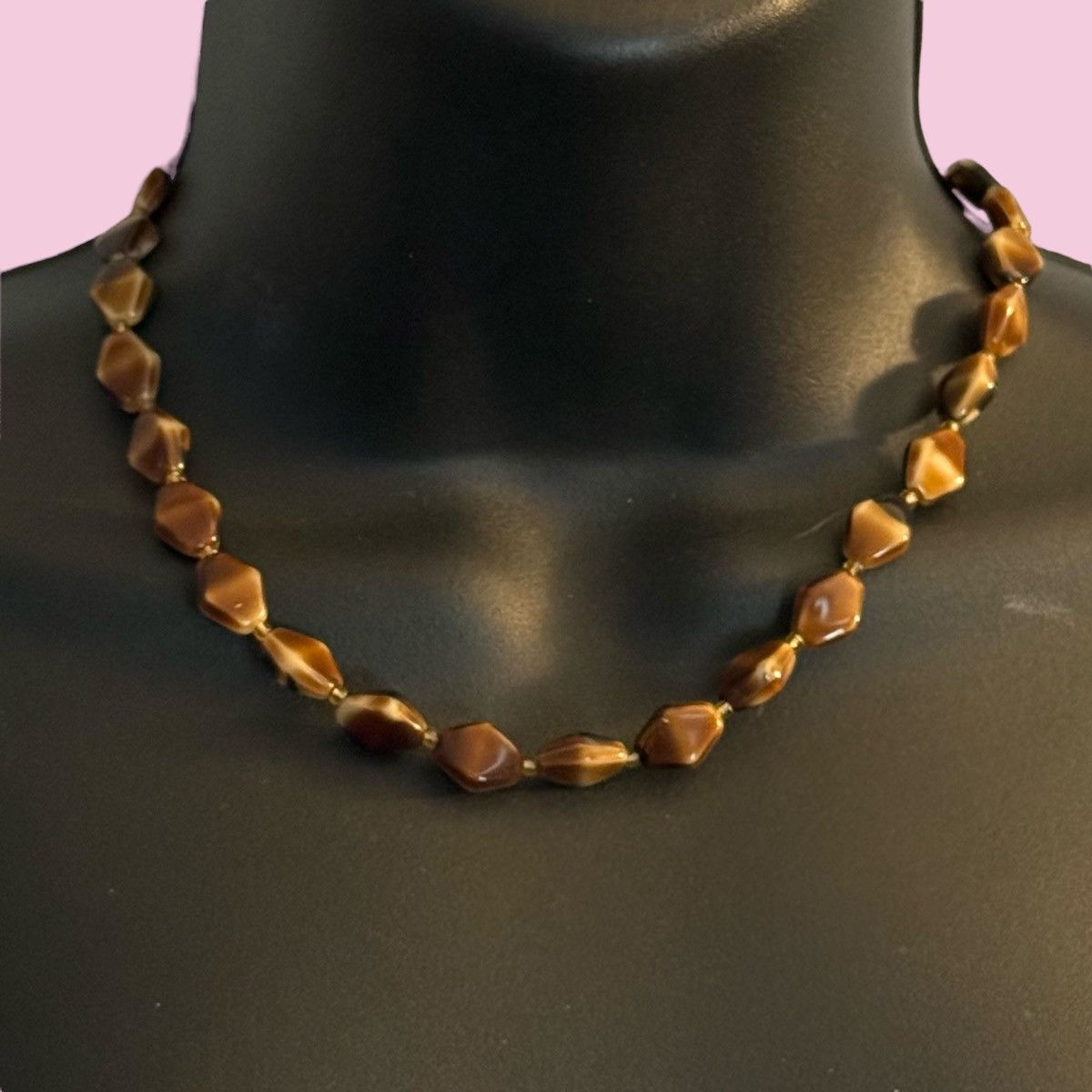 Vintage Vintage Tiger’s eye bead necklace Size ONE SIZE - 1 Thumbnail