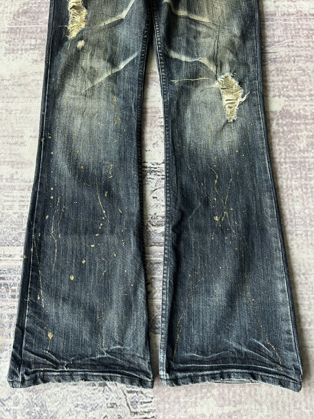 If Six Was Nine Midas Flared Punk Mudwash Jeans Size US 32 / EU 48 - 7 Thumbnail