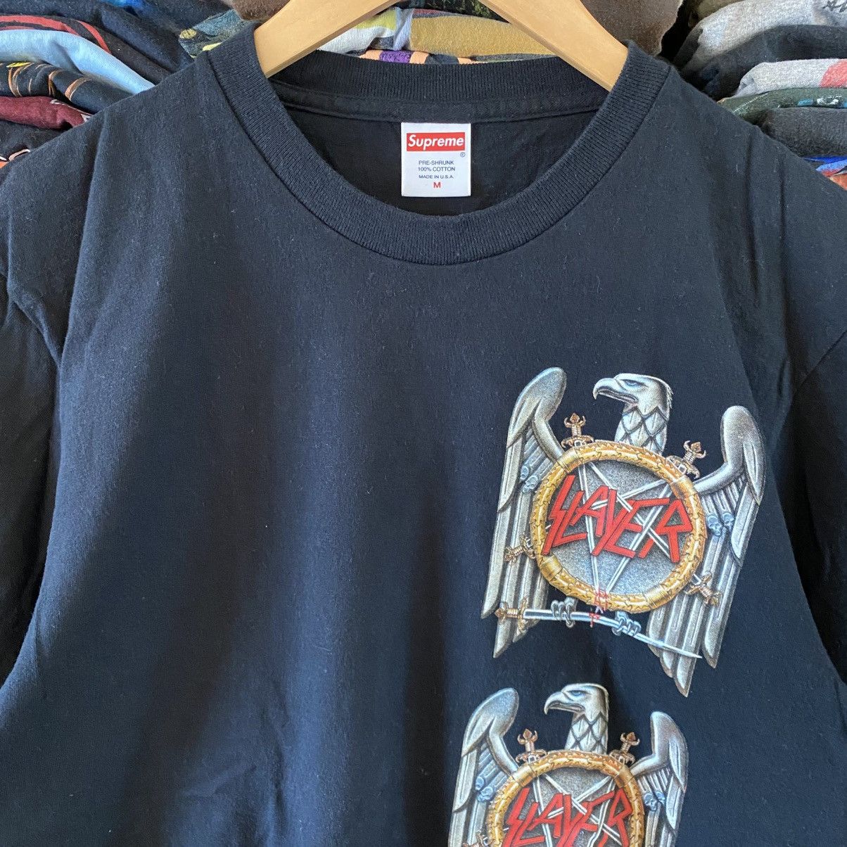 Supreme Supreme Slayer Eagle T-Shirt Black Double Sided 2016 Size US M / EU 48-50 / 2 - 2 Thumbnail