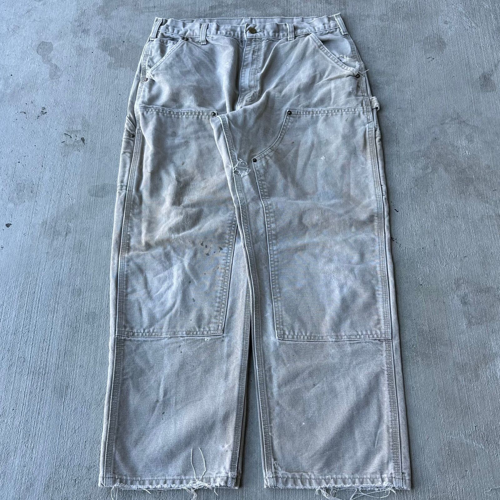 Carhartt × Vintage Carhartt TAN brown double knee work wear carpenter pants Size US 34 / EU 50 - 1 Thumbnail