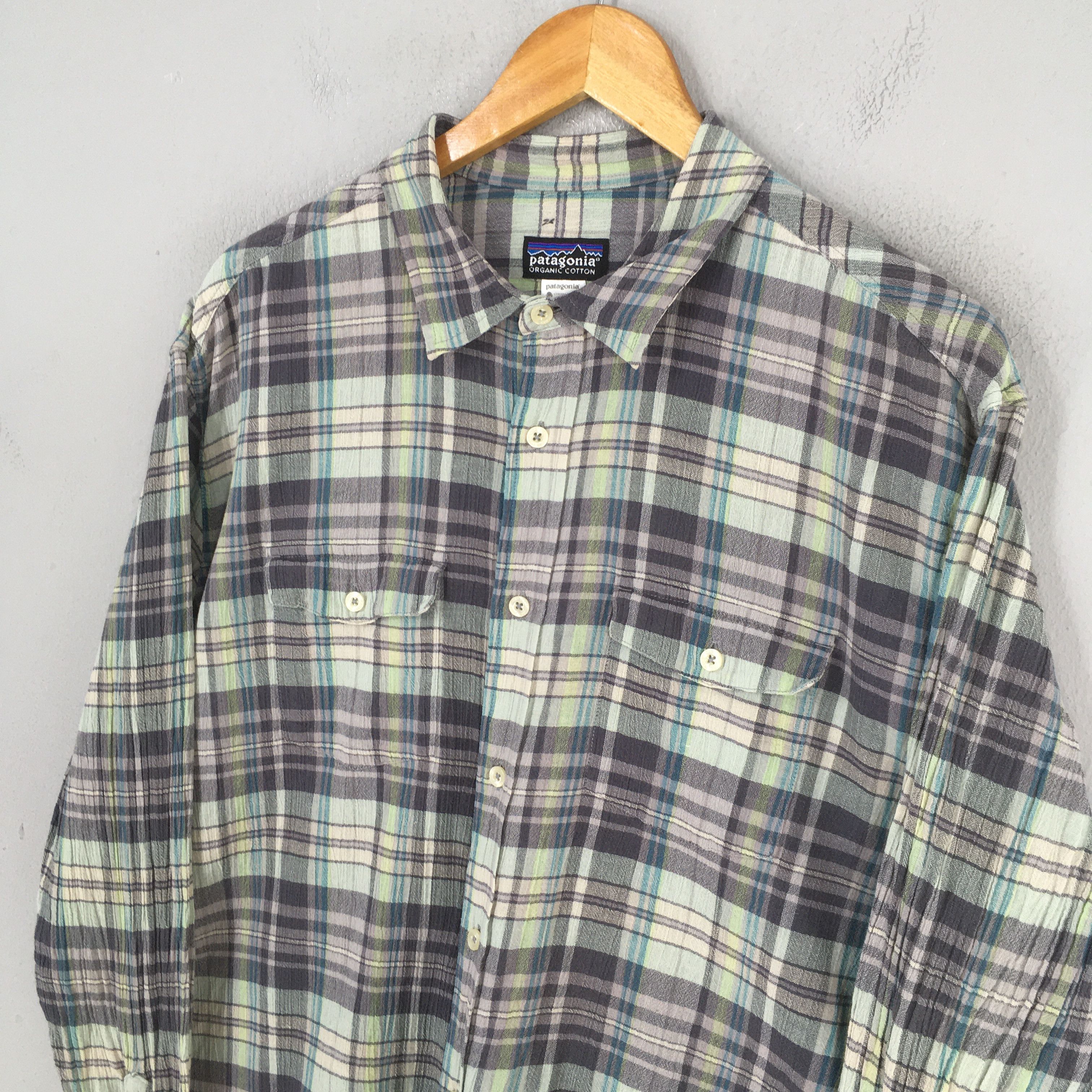 Patagonia Vintage Patagonia Plaid Shadow Checkered Flannel Shirt Size US L / EU 52-54 / 3 - 3 Thumbnail