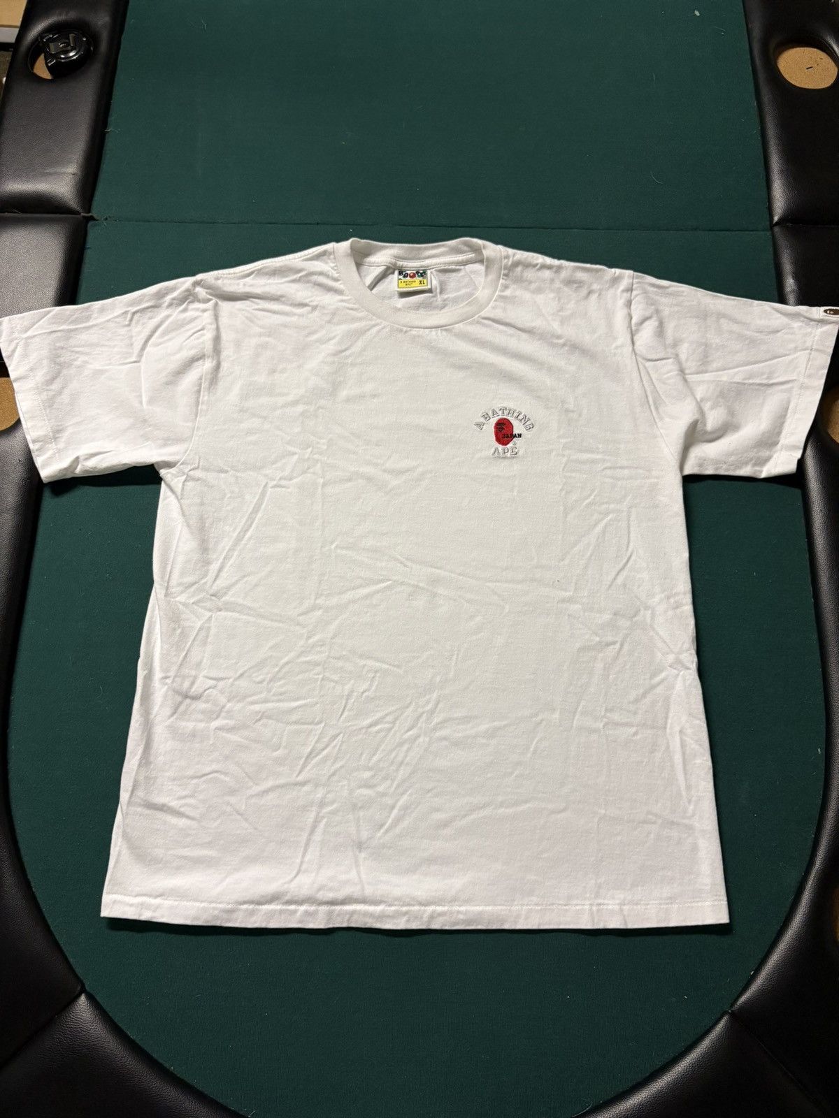 Bape Bape A Bathing Ape Japan Embroidered Logo Tee White XL Size US XL / EU 56 / 4 - 1 Thumbnail