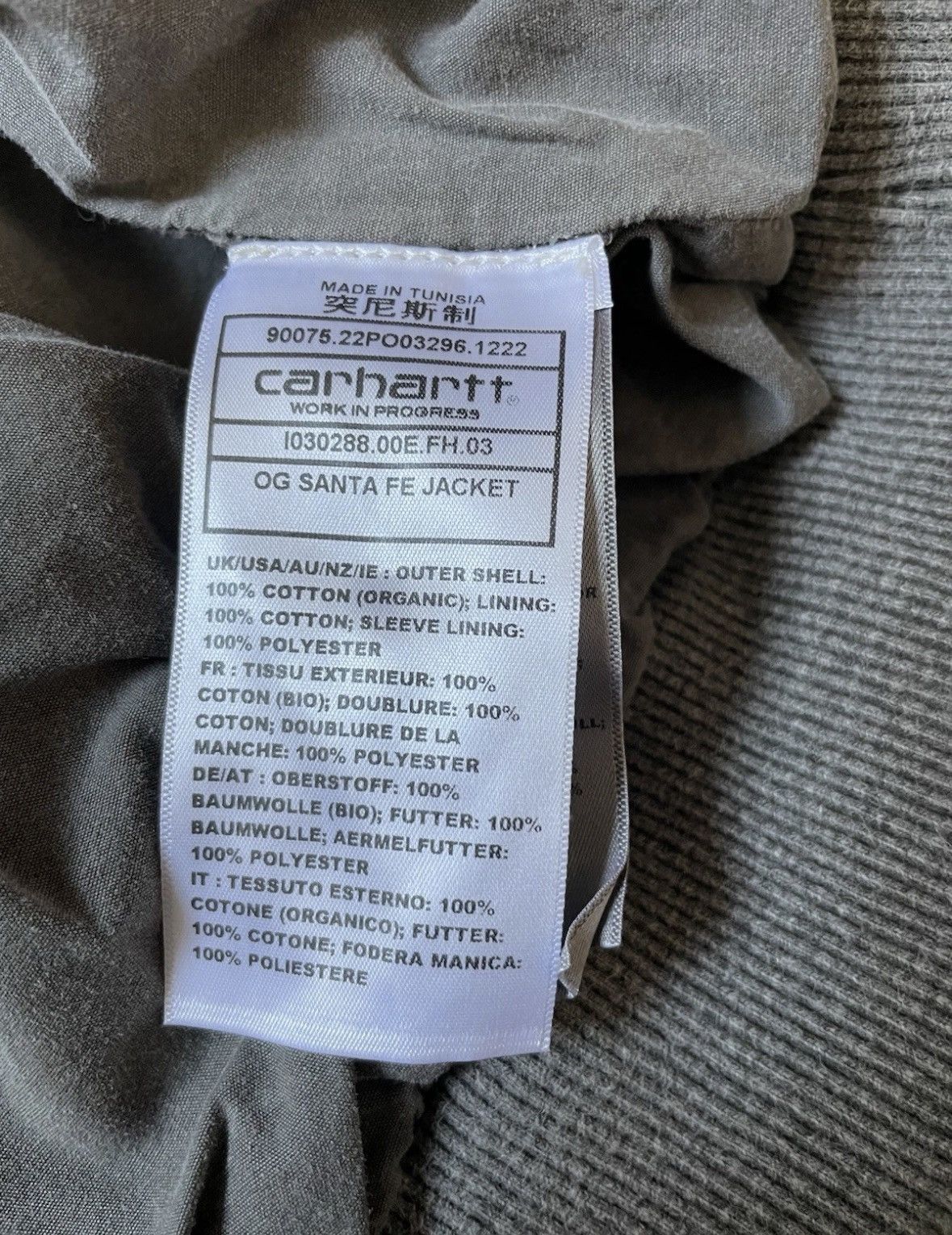 Carhartt Wip Carhartt WIP OG Santa Fe Jacket — Grey / Size XL Size US XL / EU 56 / 4 - 8 Thumbnail