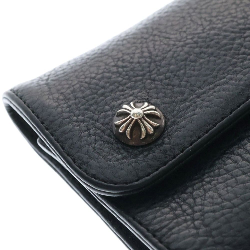 Chrome Hearts Wave Mini Leather Wallet Black