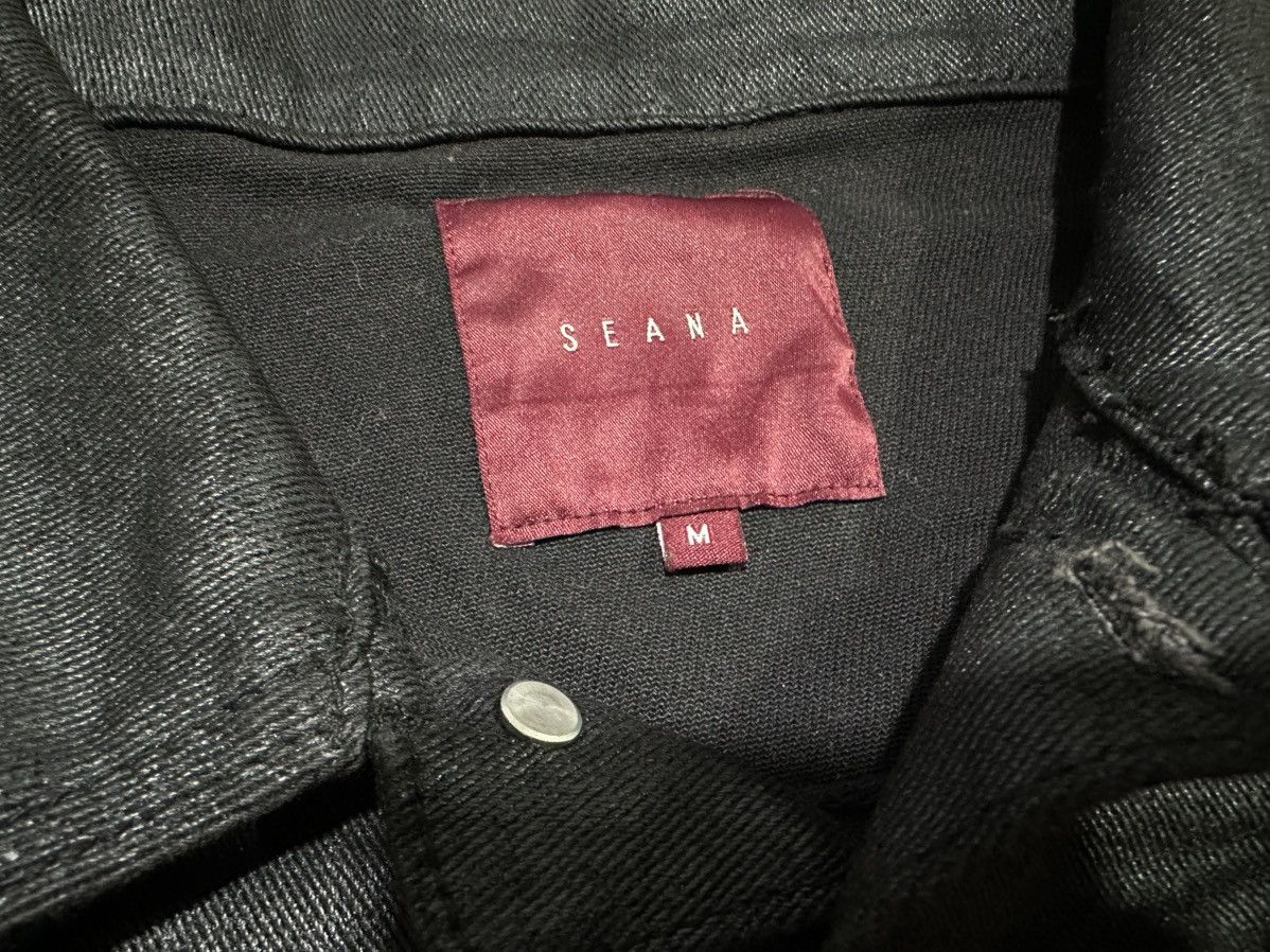 If Six Was Nine 🔥Rare Y2K Seana Waxed Black Trucker Jacket Goth Punk Size US L / EU 52-54 / 3 - 6 Thumbnail