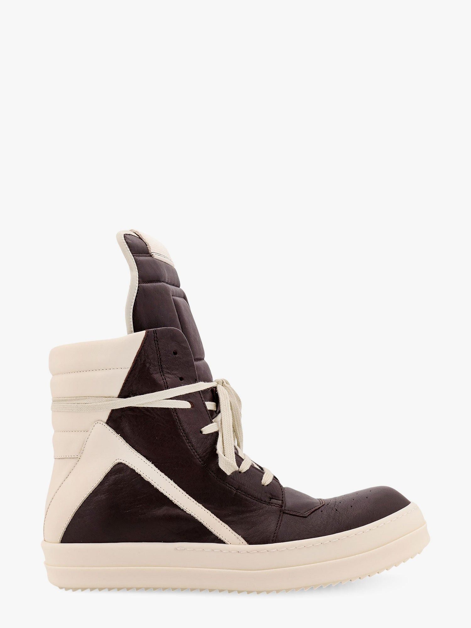 スニーカー RICK OWENS Geobasket leather sneakers with maxi tongue Geobasket leather sneakers with maxi tongue RICK OWENS