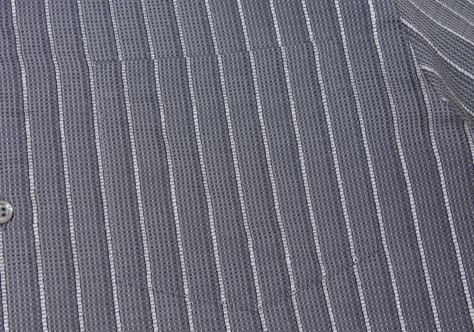 Armani Collezioni Rayon Cotton Stripe Shirt in Gray, Size L Size US XXS / EU 40 - 7 Thumbnail