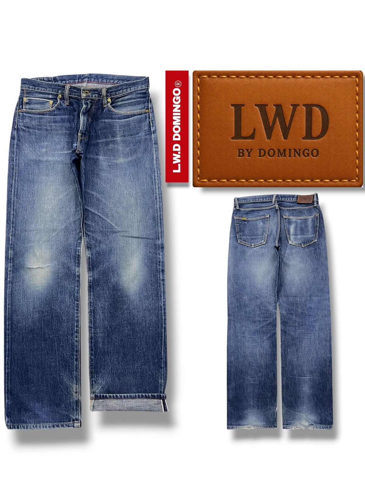 Japanese Brand Vintage L.W.D By Domingo Selvedge Denim Japan | Slim Straigh Size US 31 - 1 Thumbnail