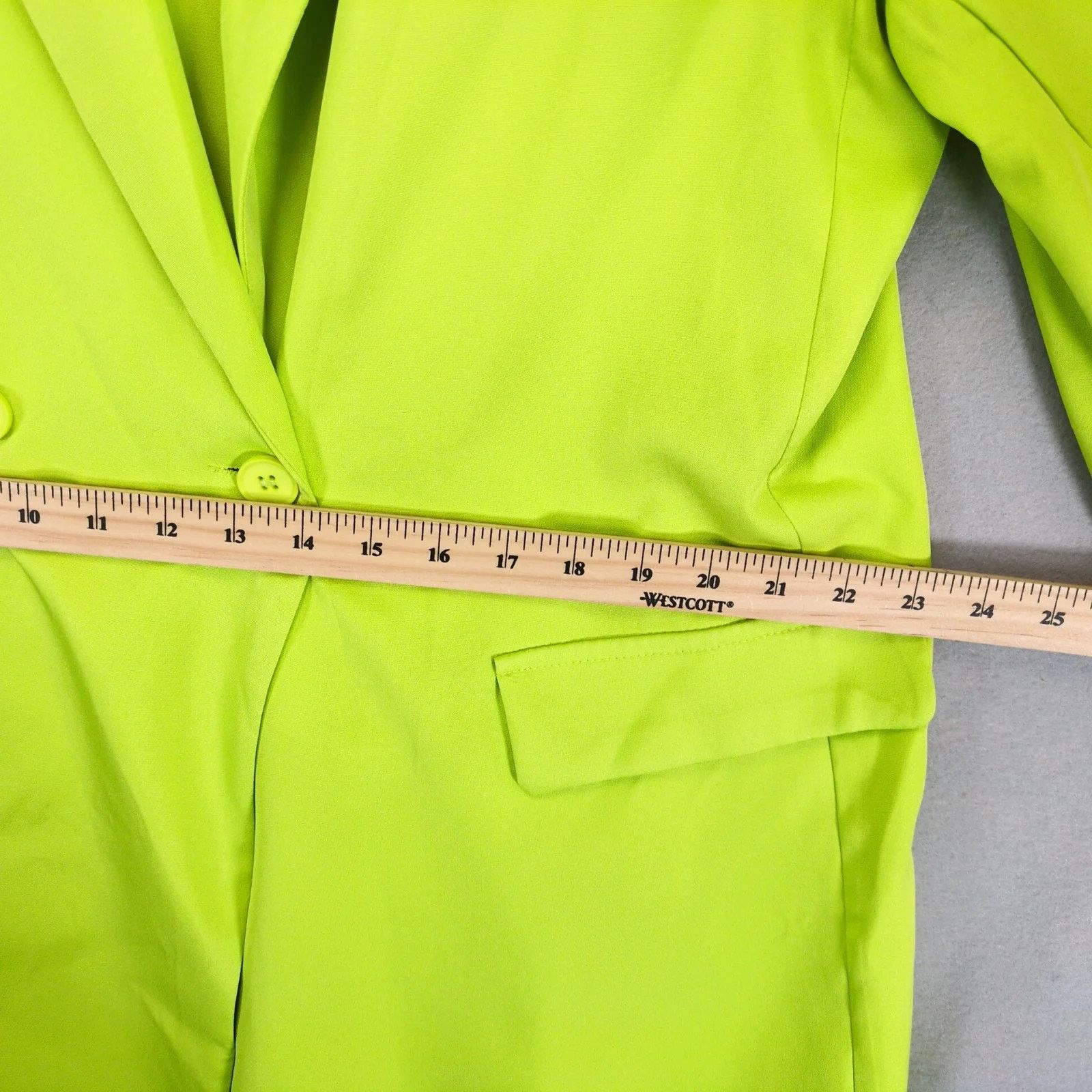 Shein Shein Curve Neon Lime Longline Blazer Jacket Women's 3XL Size 3XL / US 20-22 - 8 Thumbnail