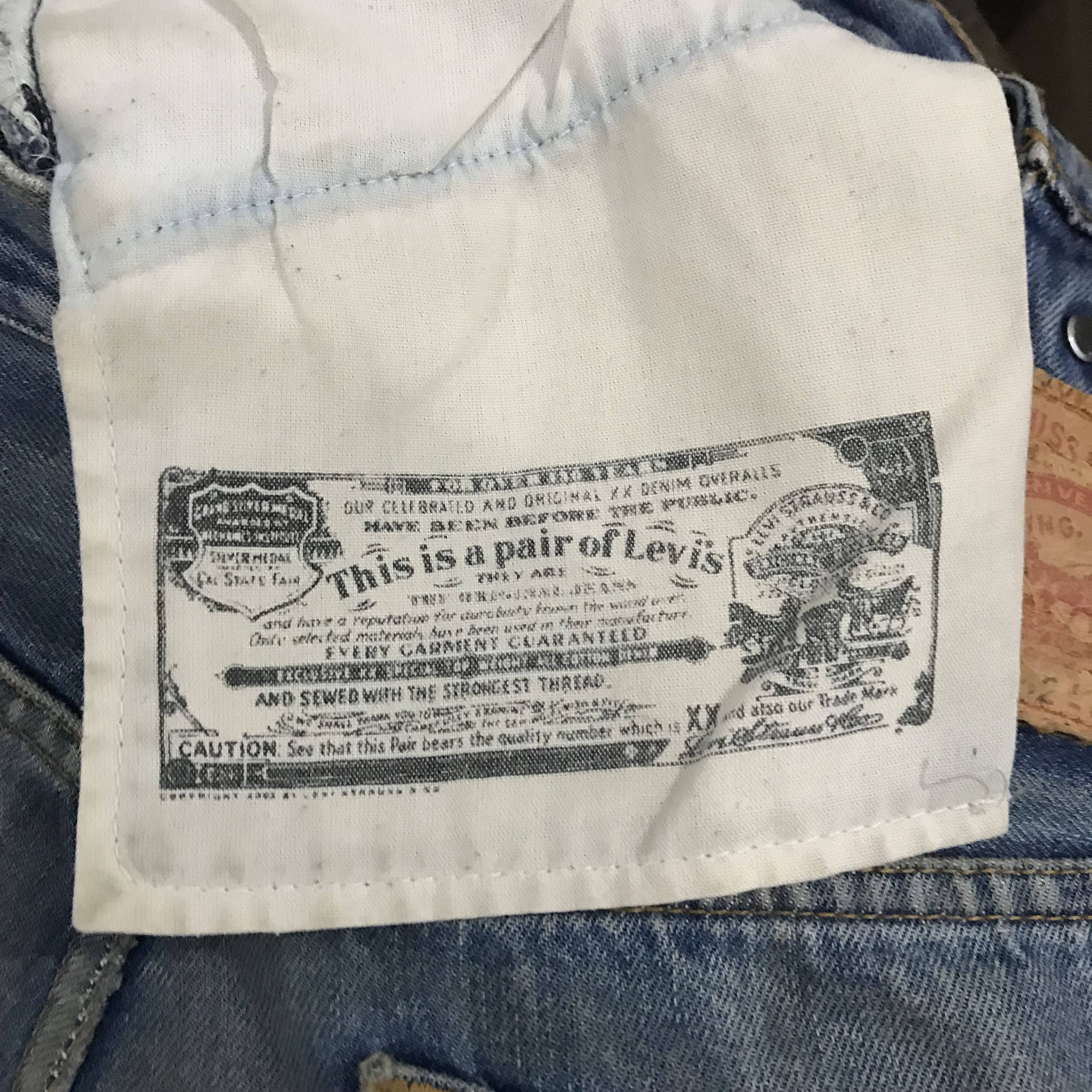 Levi's Vintage Levis 501 denim blue jeans Full Ripped off Size 34 Size US 34 / EU 50 - 8 Thumbnail