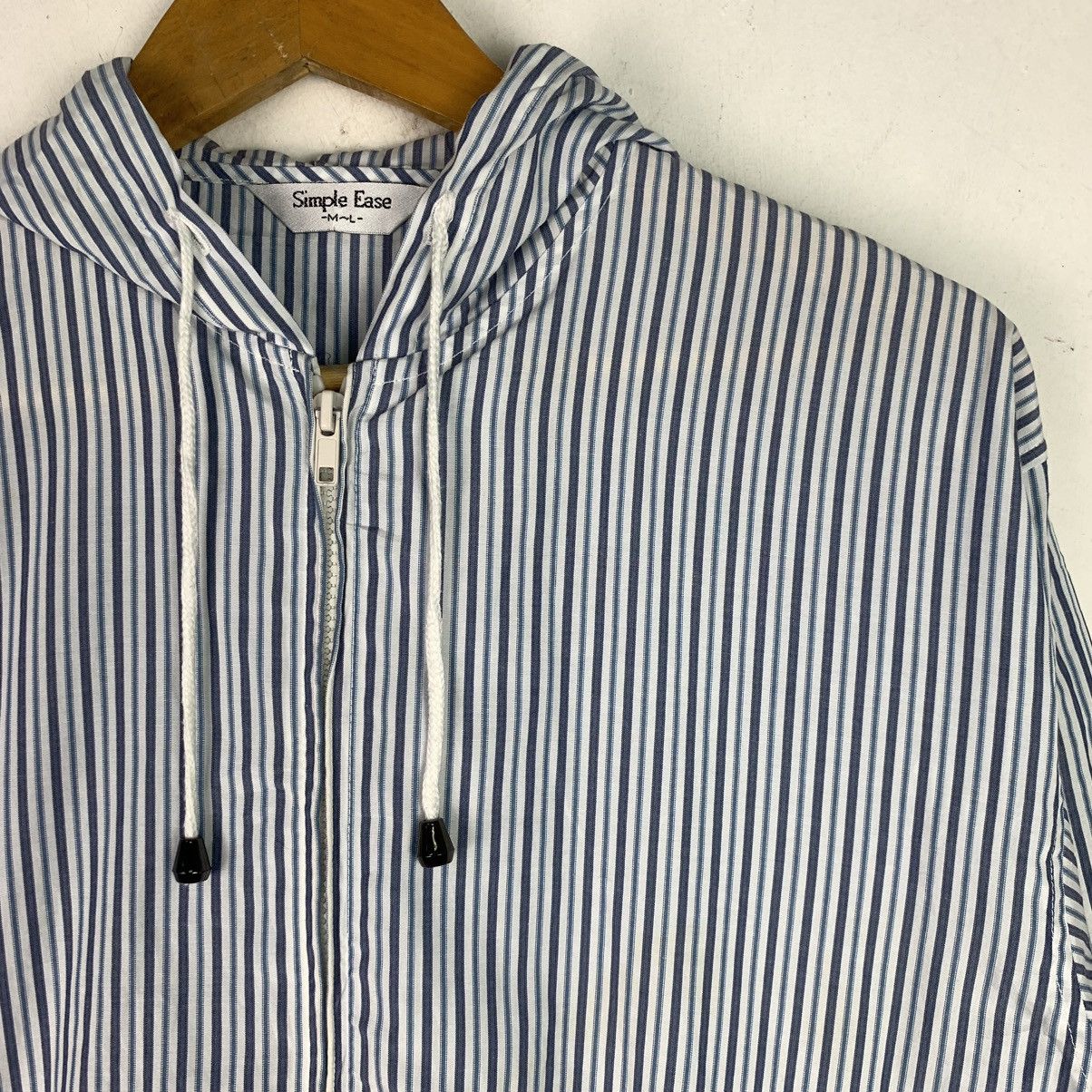 Japanese Brand Striped Full zipper Jacket with Hood Size US M / EU 48-50 / 2 - 2 Thumbnail
