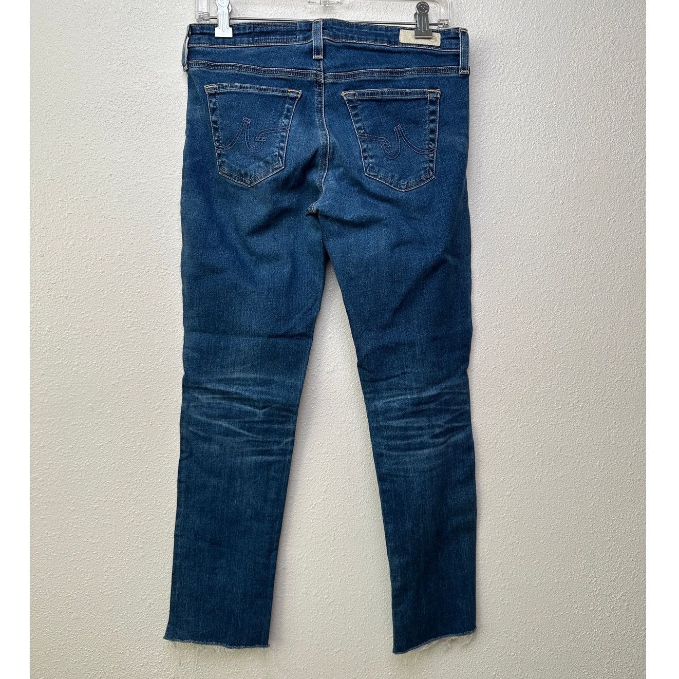 AG Adriano Goldschmied AG The Stilt cigarette leg jeans medium wash US 29 raw hem Size 29" - 4 Thumbnail