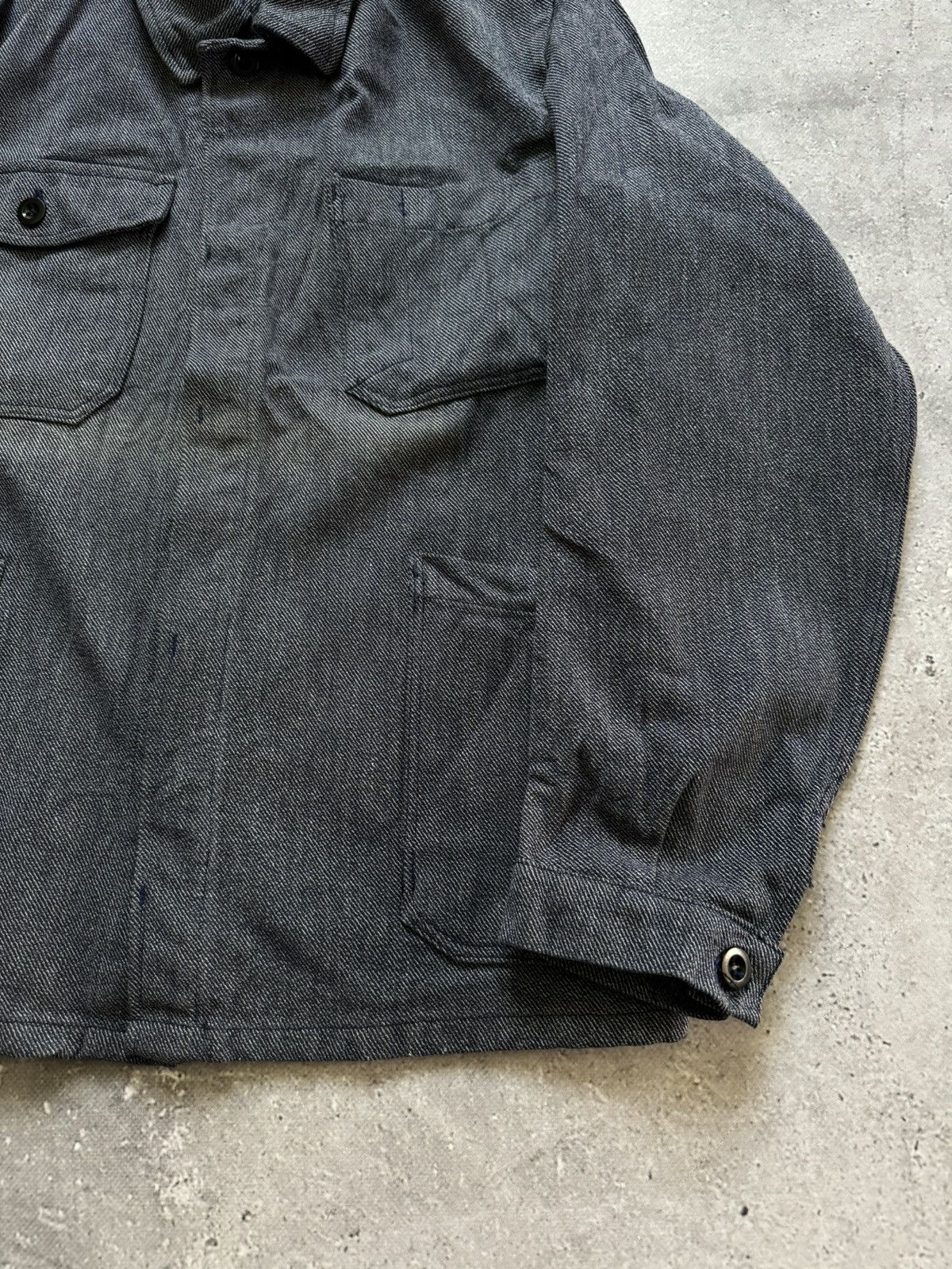 Le Laboureur × Vetra × Vintage Vintage 80s French Workwear Sanfor Denim Chore Jacket Size US S / EU 44-46 / 1 - 5 Thumbnail