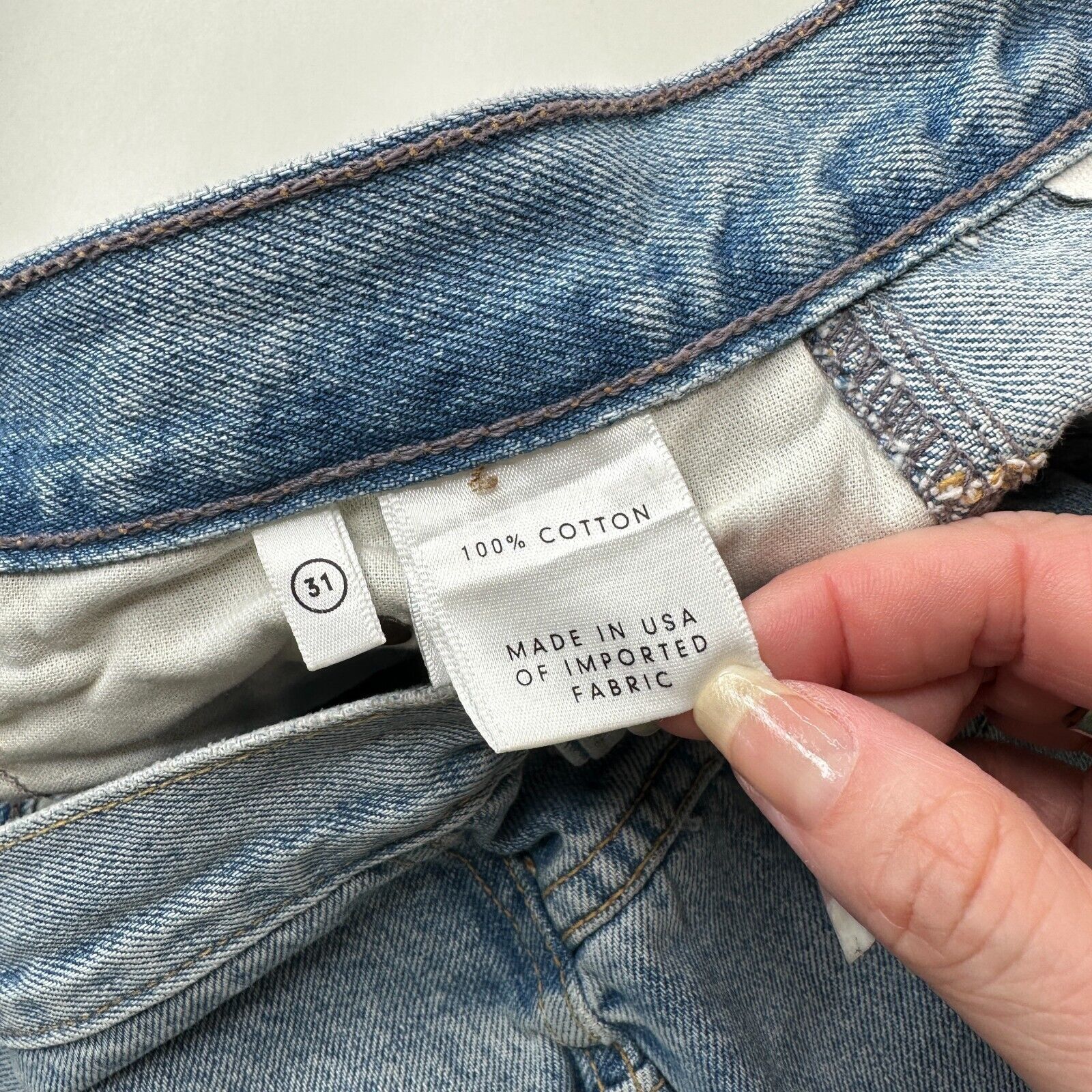 GRLFRND GRLFRND Dree Light Wash Crop Jean Hidden Button Straight 31 Size 31" - 8 Thumbnail