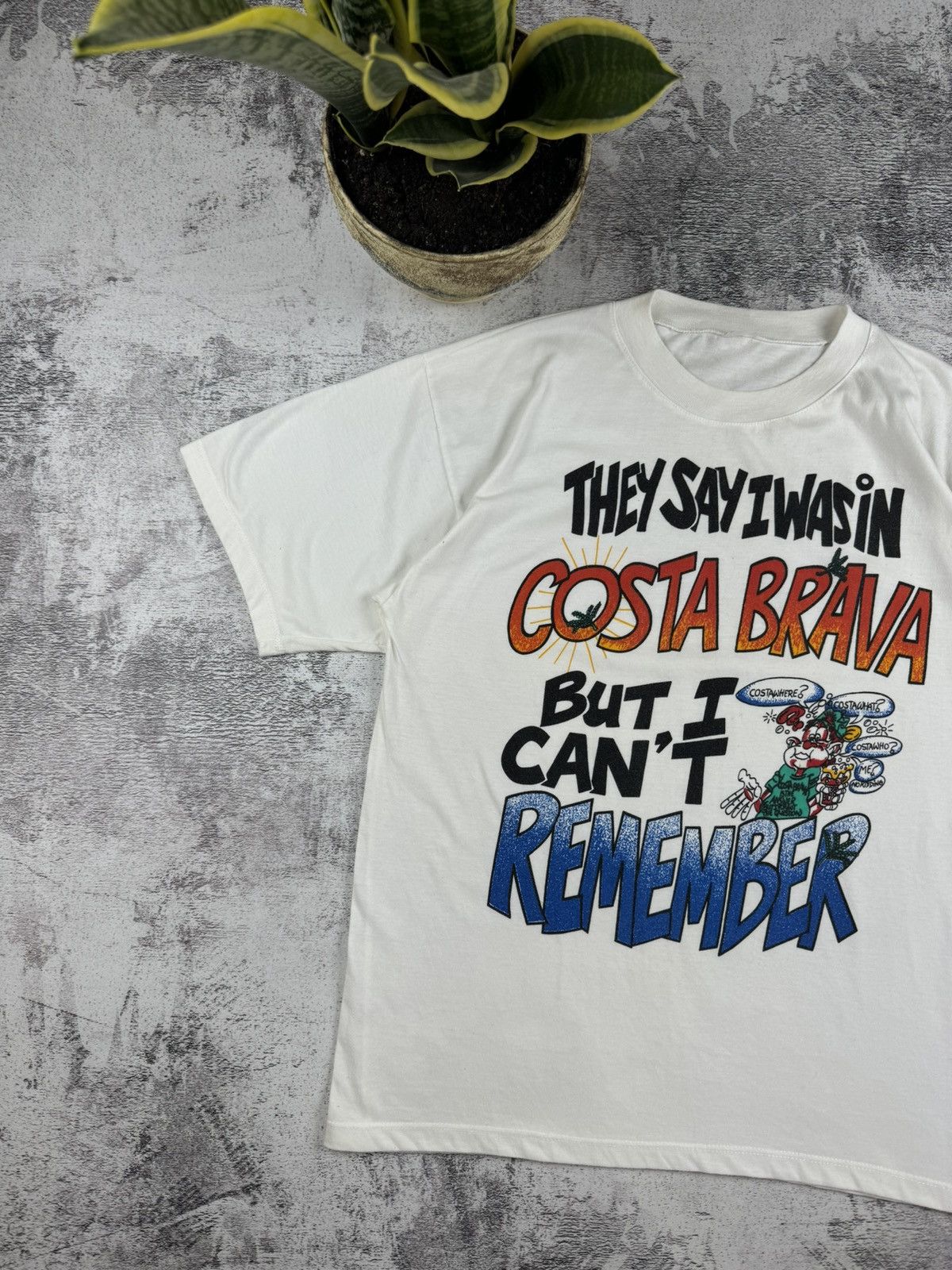 Vintage Joke Spain Costa Brava But can't remember Style Funny USA Size US M / EU 48-50 / 2 - 2 Thumbnail