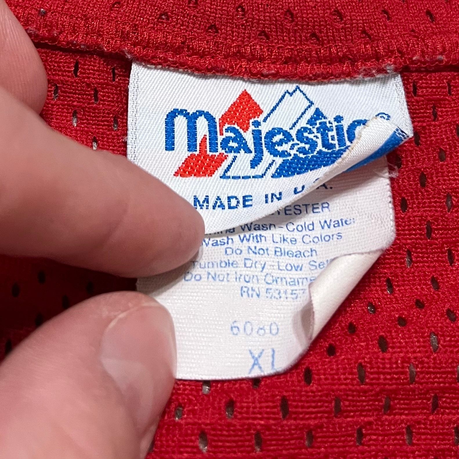 Majestic Vintage Majestic Bulldogs Red Baseball Jersey XL Size US XL / EU 56 / 4 - 3 Thumbnail