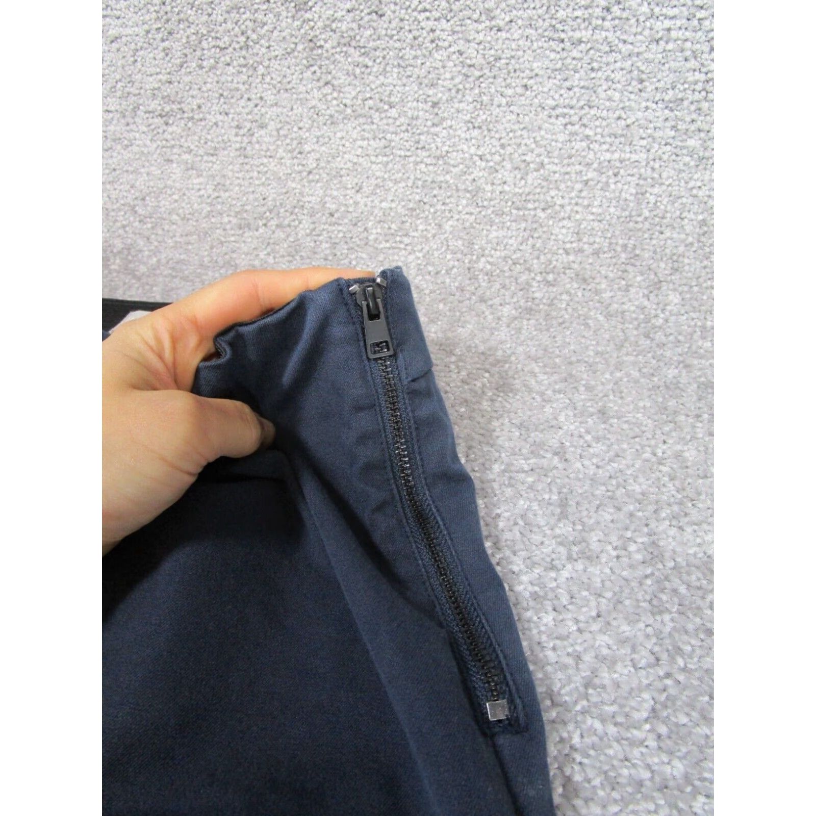 Everlane Womens Everlane Pants Navy Blue Skinny Cotton Stretch Trousers Office XL Size 26" / US 2 / IT 38 - 2 Thumbnail