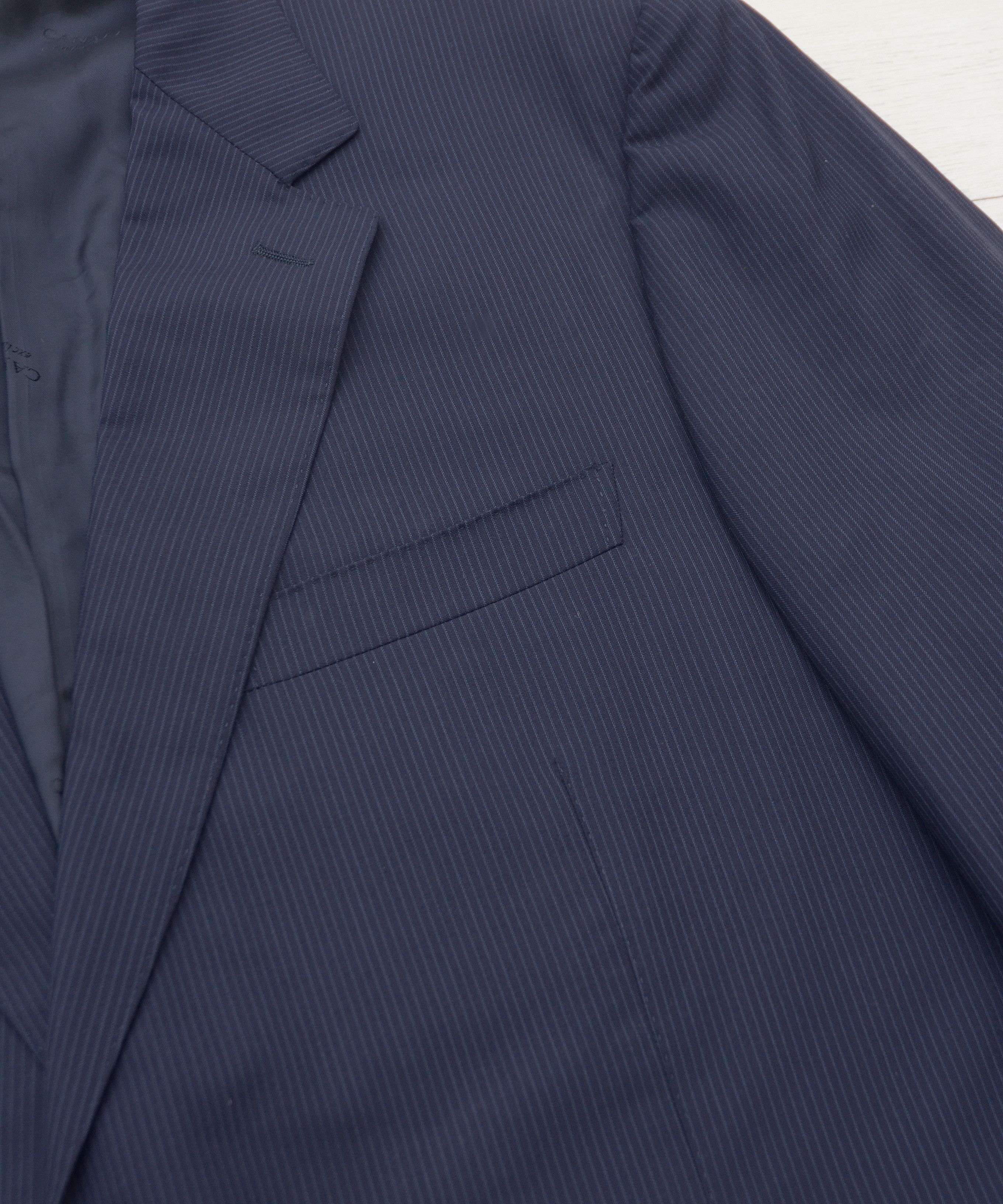 Canali × Designer Canali Wool 2-Buttons Strips Blazer Size 56 Super 150's Size 54R - 6 Thumbnail
