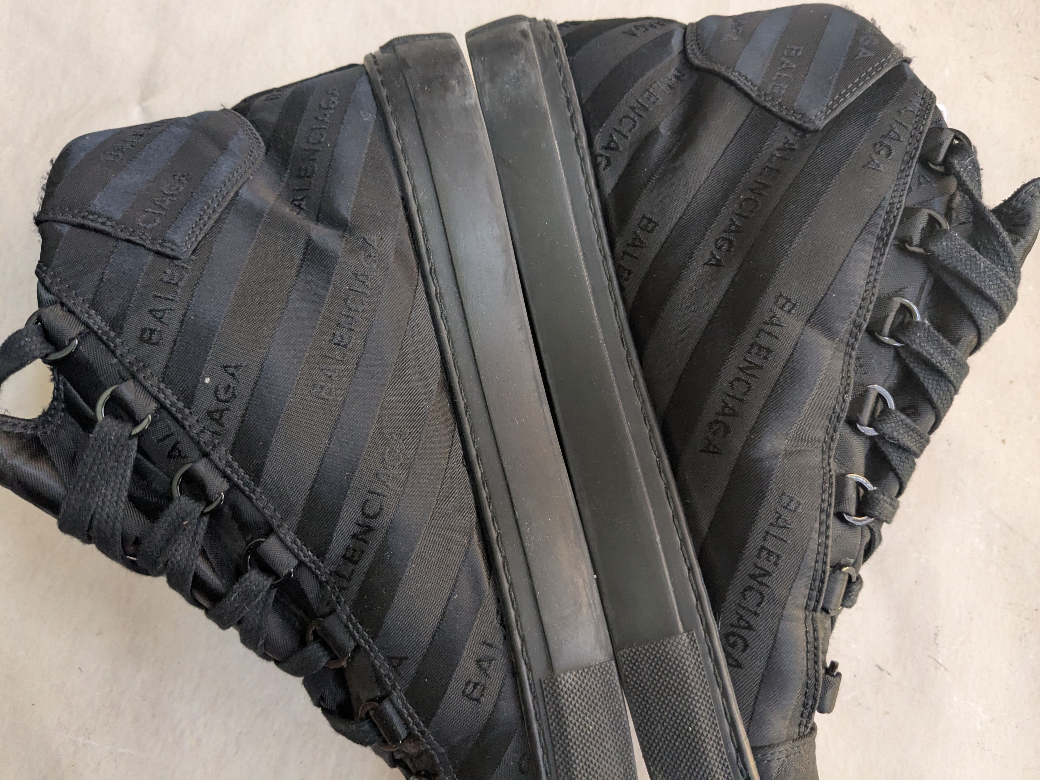 Balenciaga Balenciaga Arena Black 12 Leather High Tops Sneakers Size US 12 / EU 45 - 9 Thumbnail